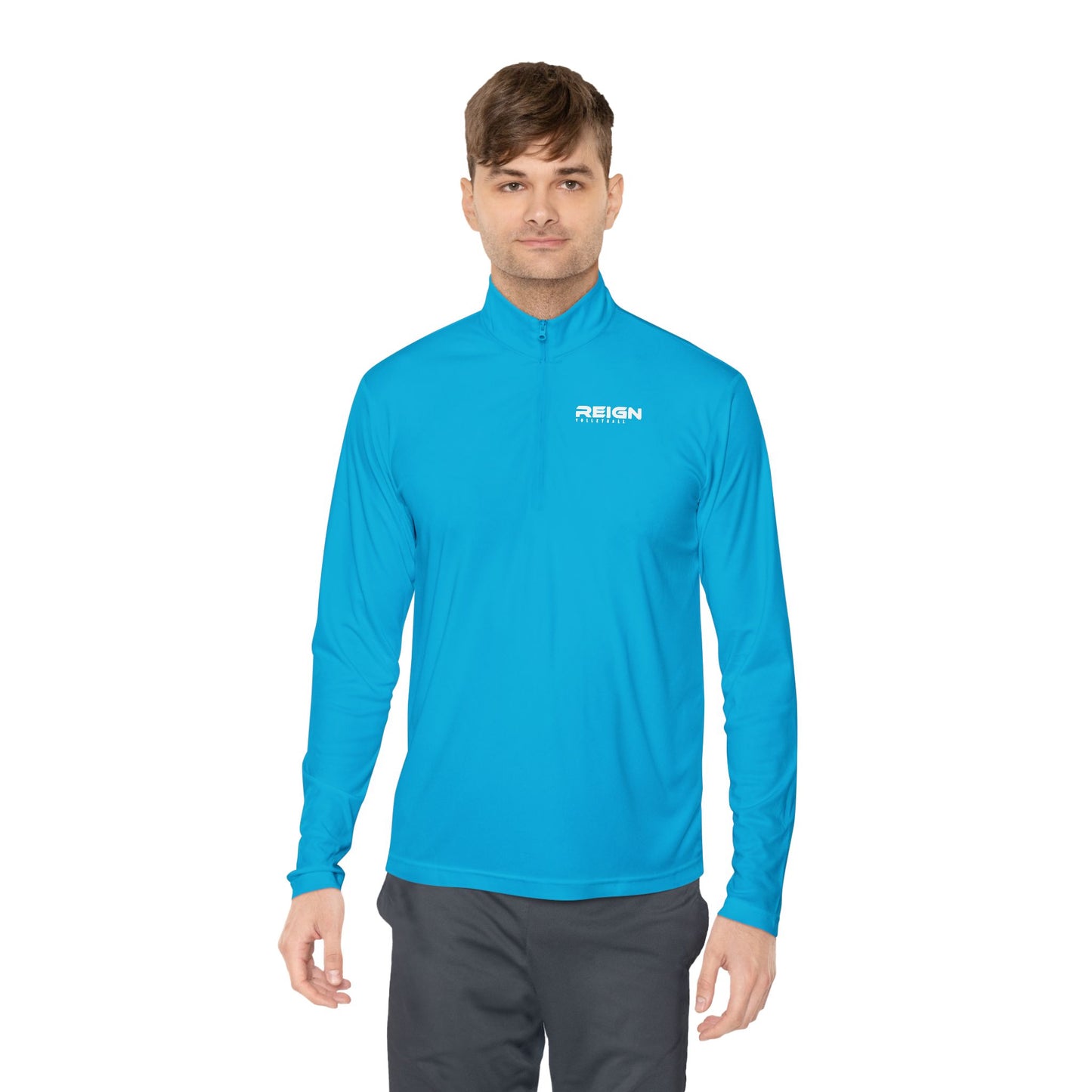 Reign Volleyball Quarter-Zip Pullover — Minimal 'weekend' Chest Logo Pullover