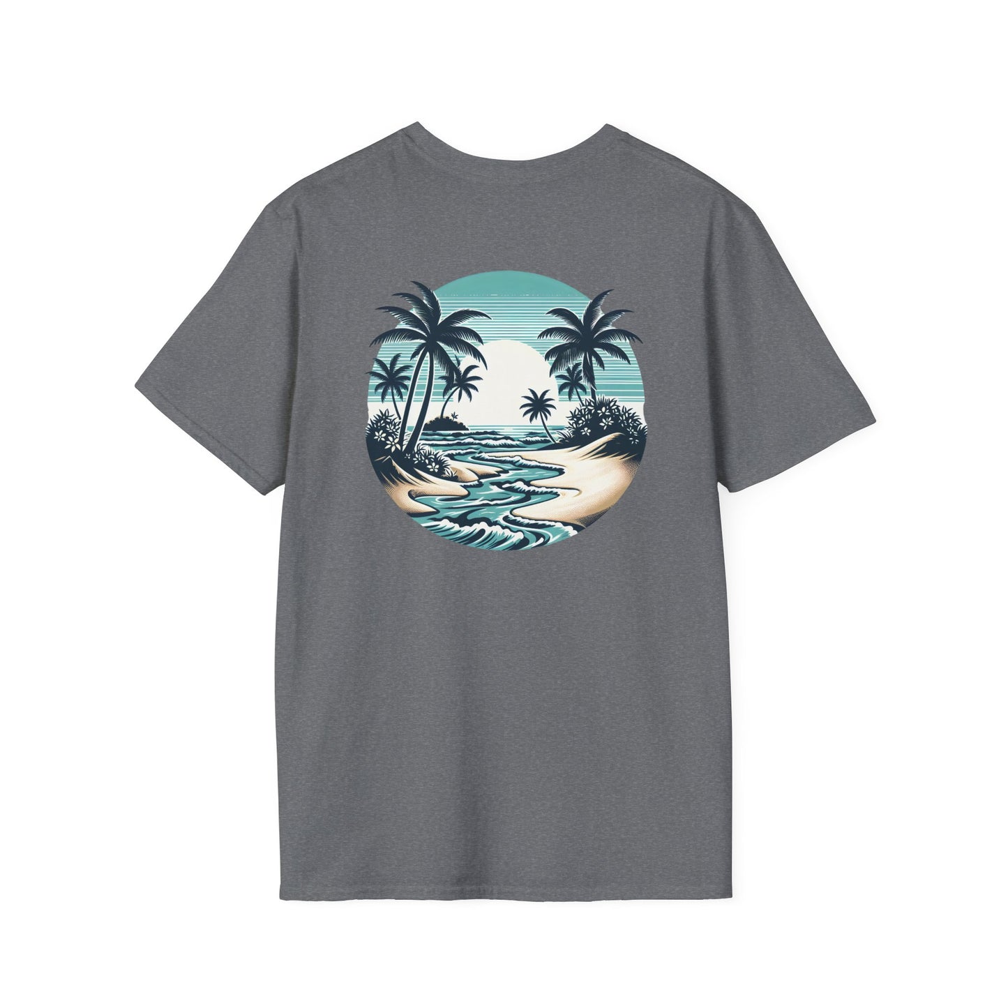 Tropical Vibes T-Shirt - Unisex Softstyle, Beachwear, Summer Fashion, Vacation Tee, Relaxed Fit, Outdoor Events