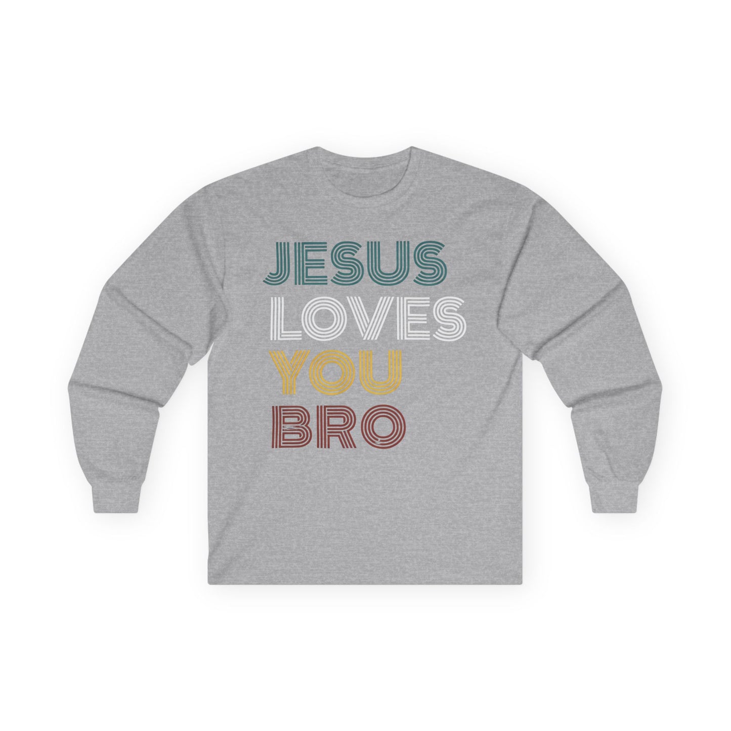 Faith Inspired - Christian Long Sleeve Tee - Jesus Loves You Bro