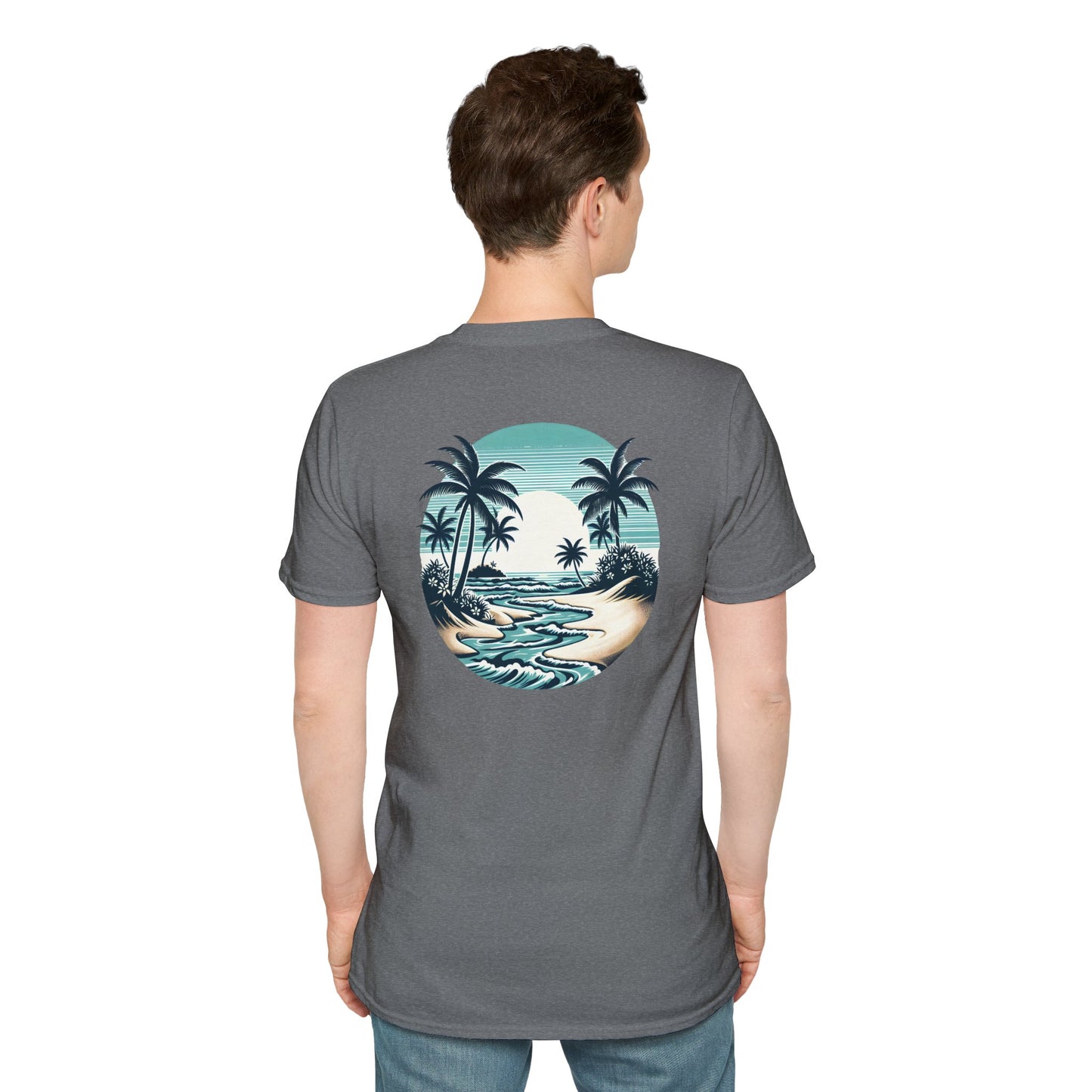 Tropical Vibes T-Shirt - Unisex Softstyle, Beachwear, Summer Fashion, Vacation Tee, Relaxed Fit, Outdoor Events