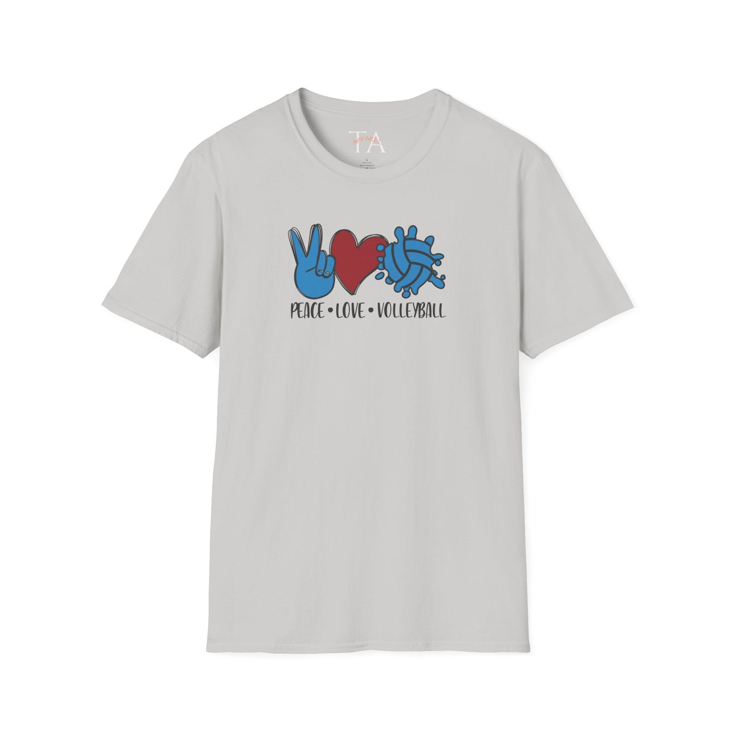 Peace Love Volleyball Unisex T-Shirt, Casual Tee, Sports Apparel, Gift for Volleyball Lovers, Summer Fashion