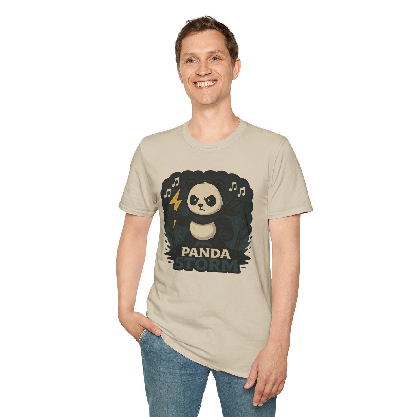 Panda Storm Tee for Animal and Music Lovers - Softstyle T-Shirt