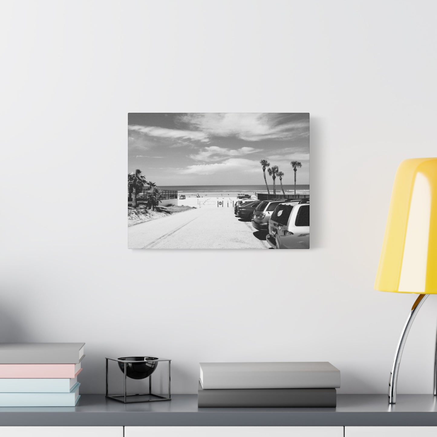 Serene Black & White Beach Vibes - Canvas Art