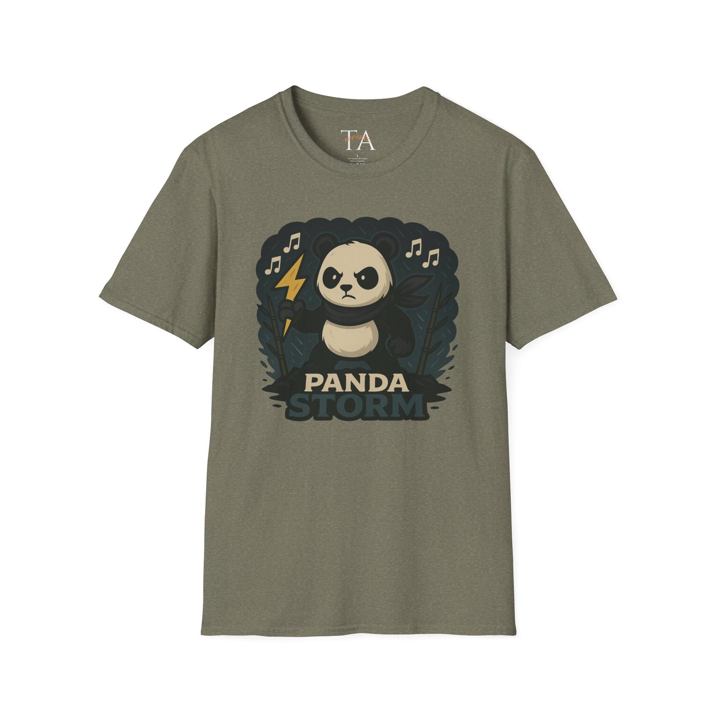 Panda Storm Tee for Animal and Music Lovers - Softstyle T-Shirt