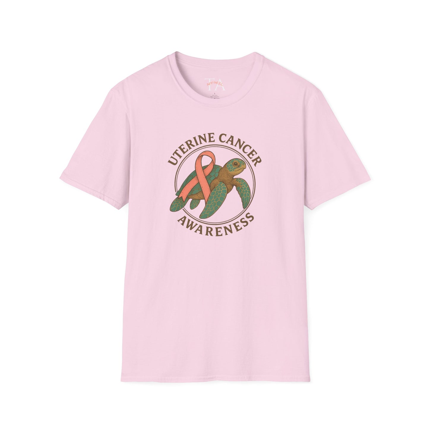 Uterine Cancer Awareness T-Shirt, Unisex Softstyle Tee, Supportive Apparel, Awareness Month Gift, Cancer Support Shirt, Birthday Gift