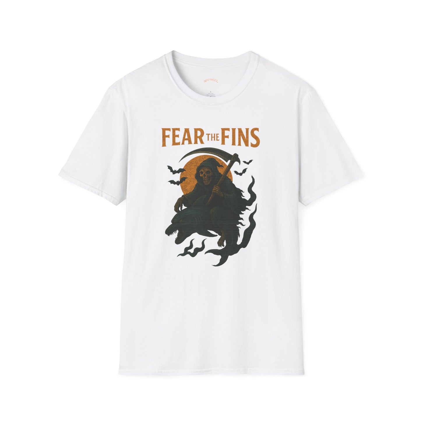 Miami Dolphins Halloween Unisex T-Shirt - Fear the Fins - Gifts for Ocean Lovers, Spooky Occasions, Casual Wear, Beach Parties, Horror Tee