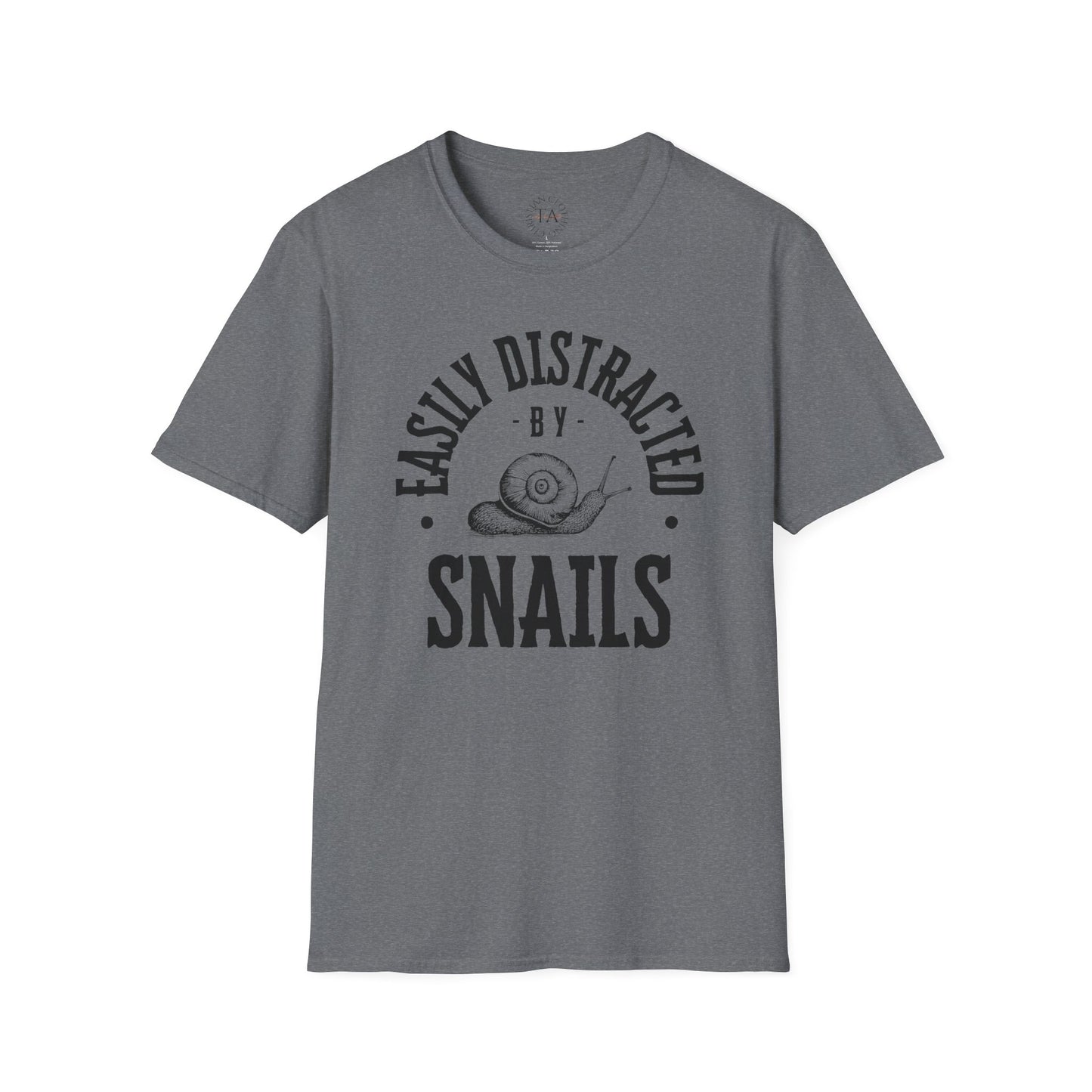 Easily Distracted by Snails Unisex T-Shirt - Cute Graphic Tee for Animal Lovers