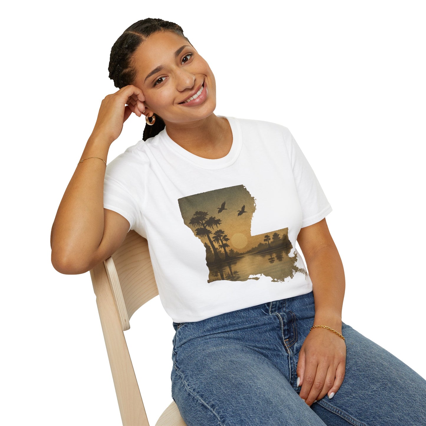 Louisiana Sunset Unisex T-Shirt - Souvenir Tee for Nature Lovers and Lake Life Enthusiasts