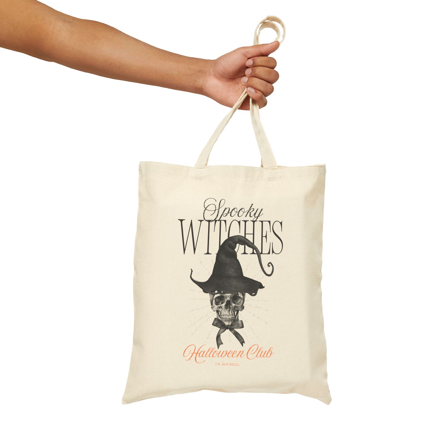 Cotton Canvas Spooky Witches Tote Bag
