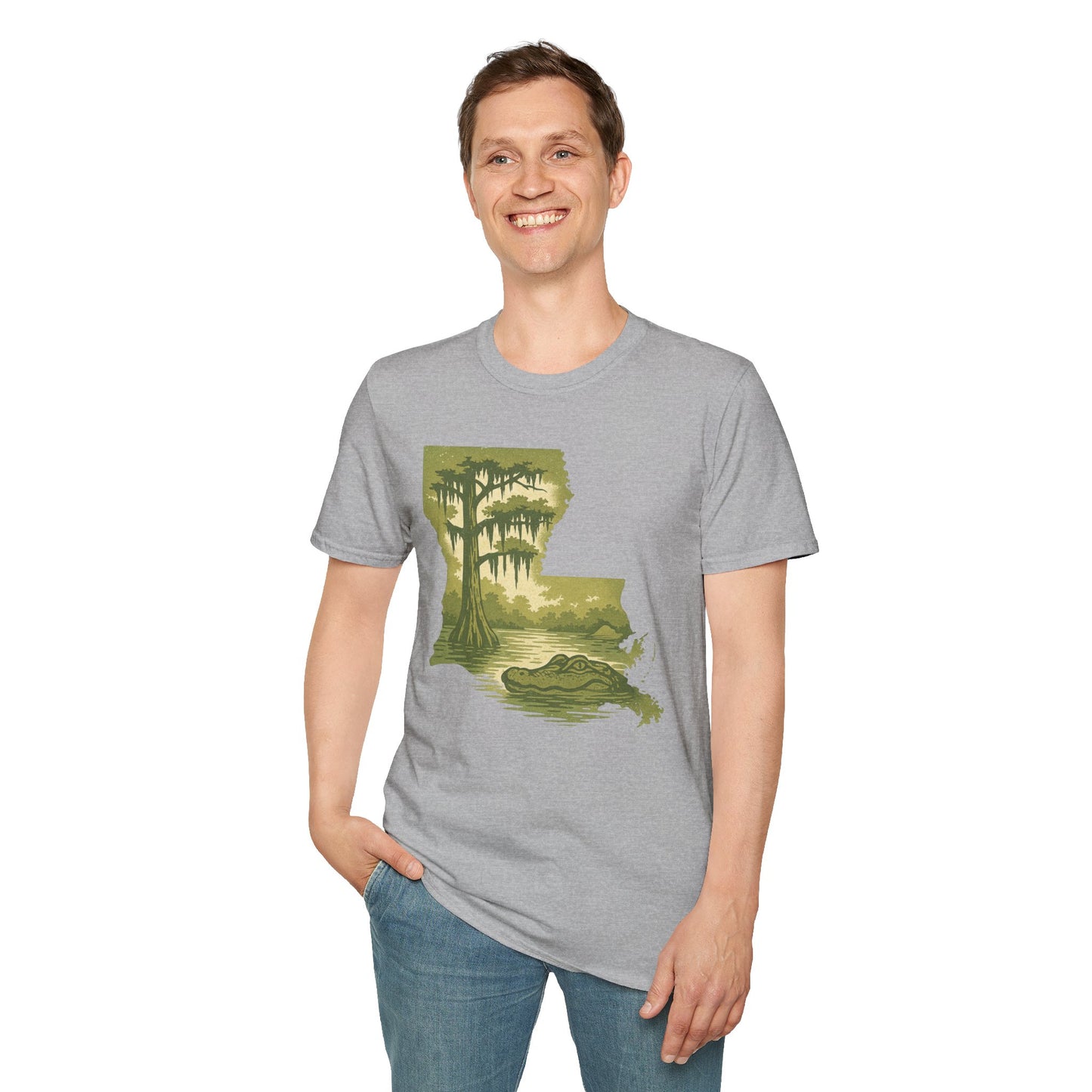Louisiana Nature T-Shirt, Gift for Nature Lovers, Unisex Tee, Travel Souvenir, Outdoor Enthusiast Apparel, Urban Jungle Style