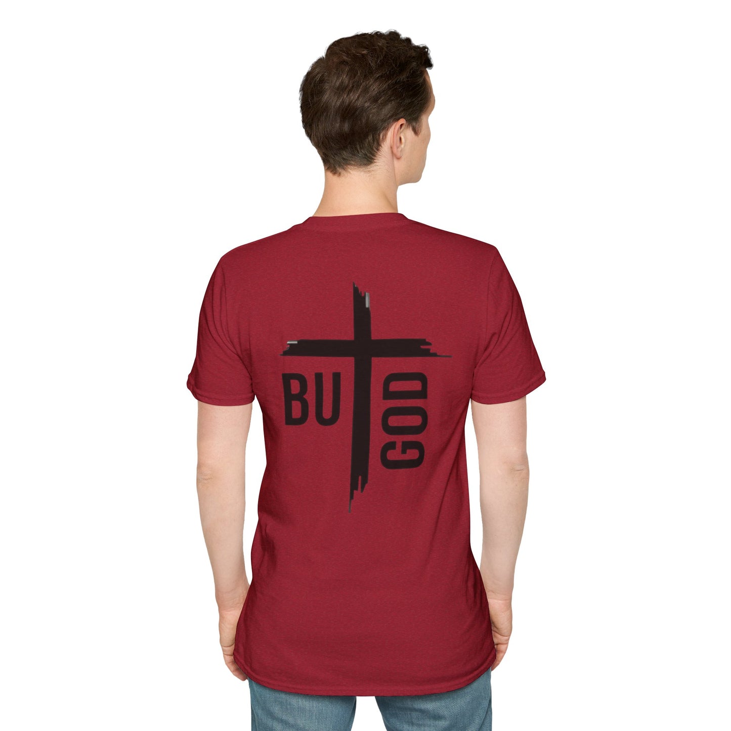 Faith Inspired Unisex Softstyle T-Shirt - 'BUT GOD' - Inspirational Gift for Believers