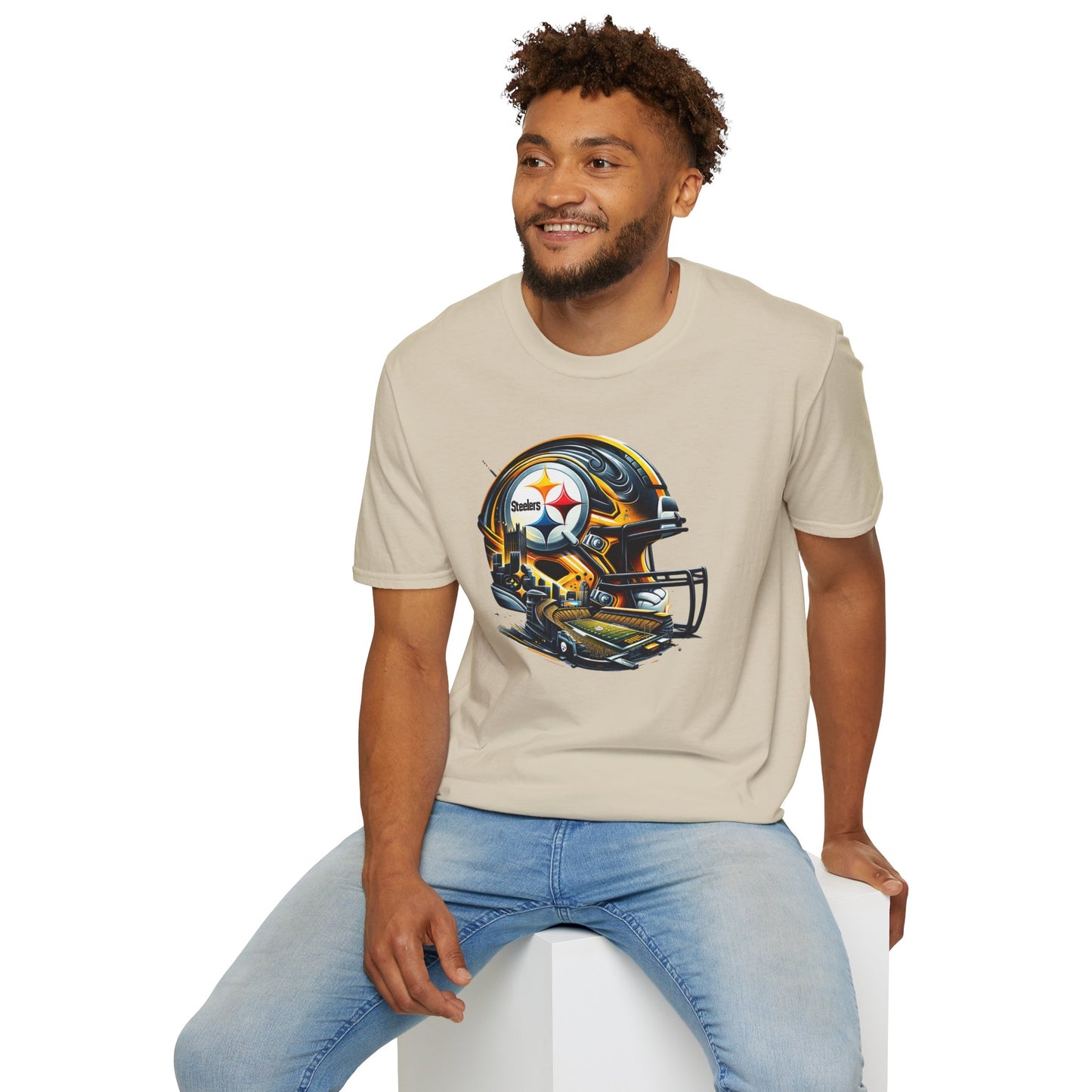 Bold Football Helmet Unisex T-Shirt | Sports Fan Tee