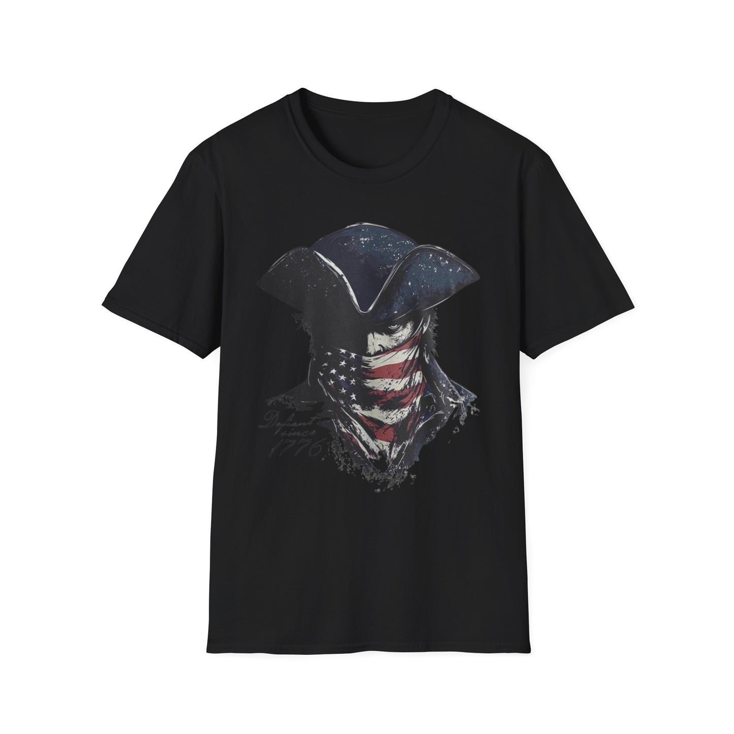 Patriotic Tricorn T-Shirt — 1776 Revolutionary Flag Bandana Tee