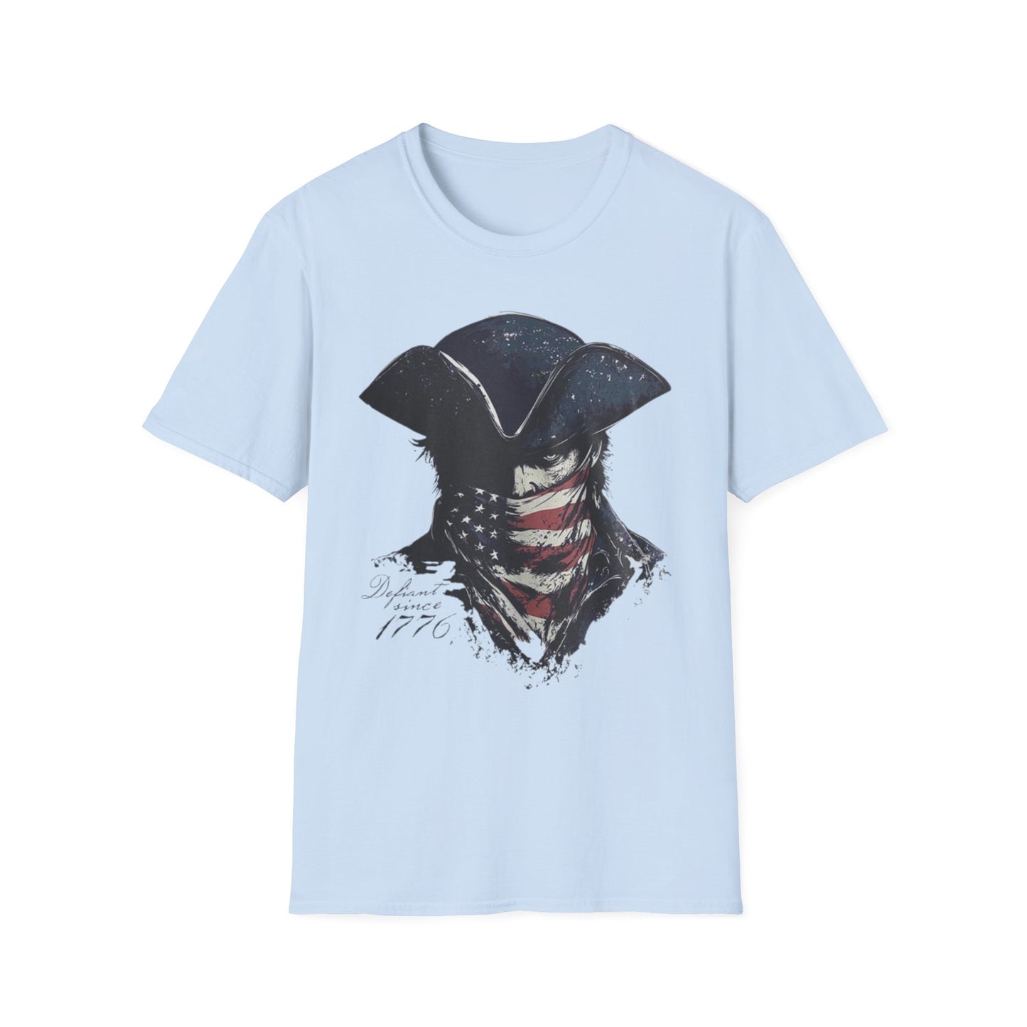 Patriotic Tricorn T-Shirt — 1776 Revolutionary Flag Bandana Tee