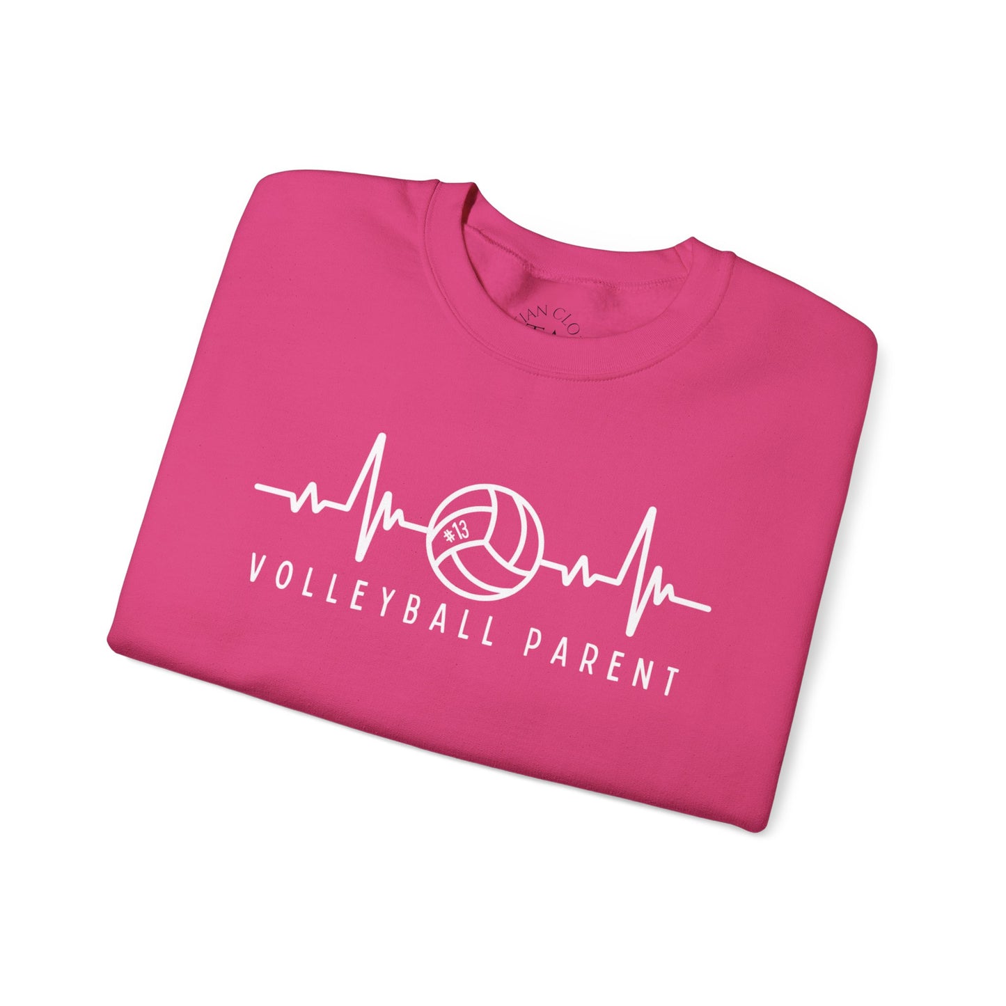 Volleyball Heartbeat Crewneck Sweatshirt #13, Quality Sweatshirt, Parent Gift, Volleyball Fan Apparel, Sports Lover Top