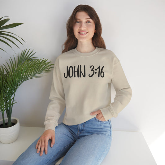 Faith Inspired John 3:16 Crewneck Sweatshirt