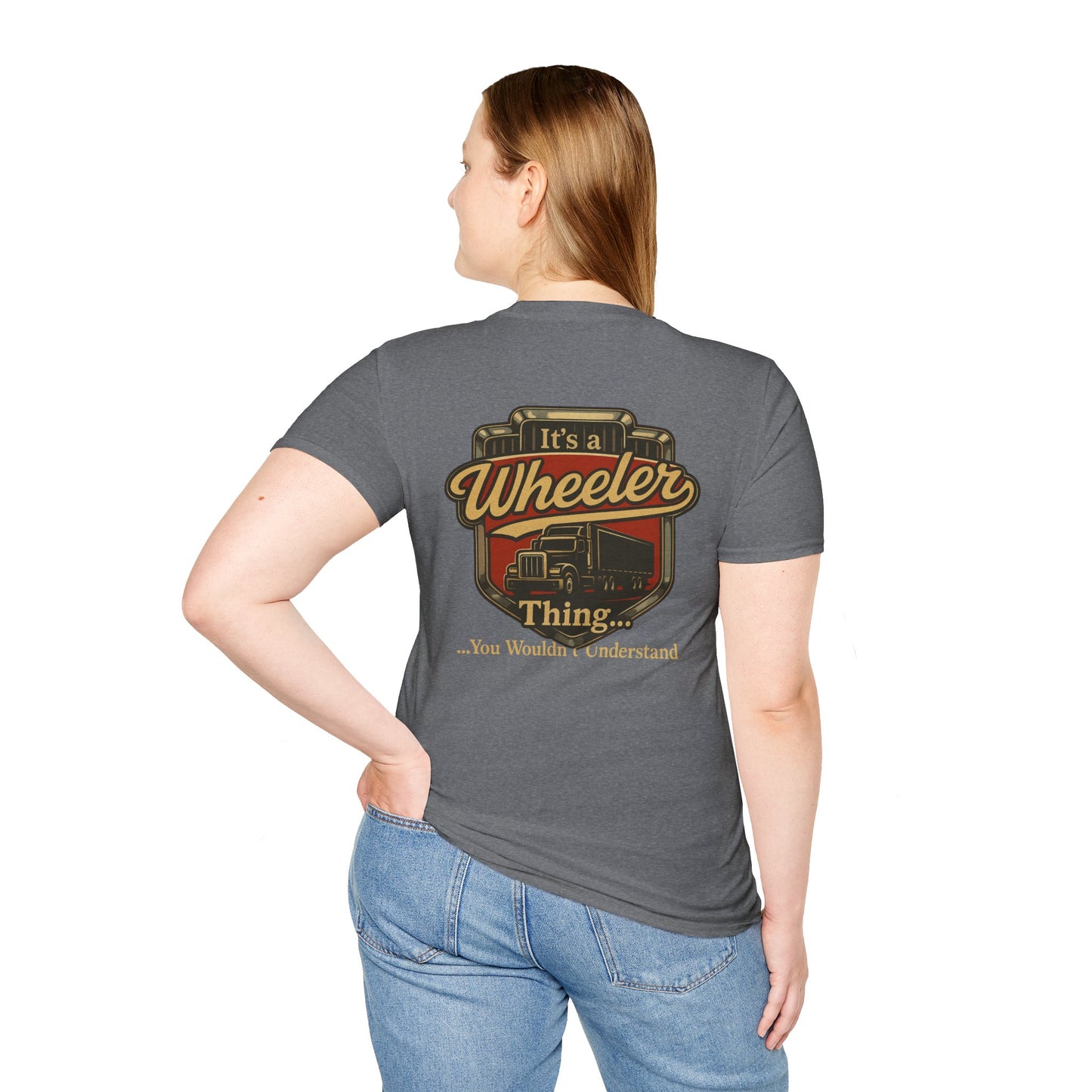 "It's a Wheeler Thing" Unisex Softstyle T-Shirt, Ideal for Truck Lovers, Gifts for Drivers, Casual Wear, Perfect for Birthdays, Father's Day