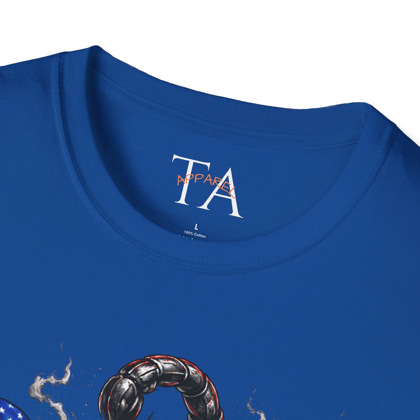 Scorpion design with US UK Flags T-Shirt | Patriotic Skull Tee