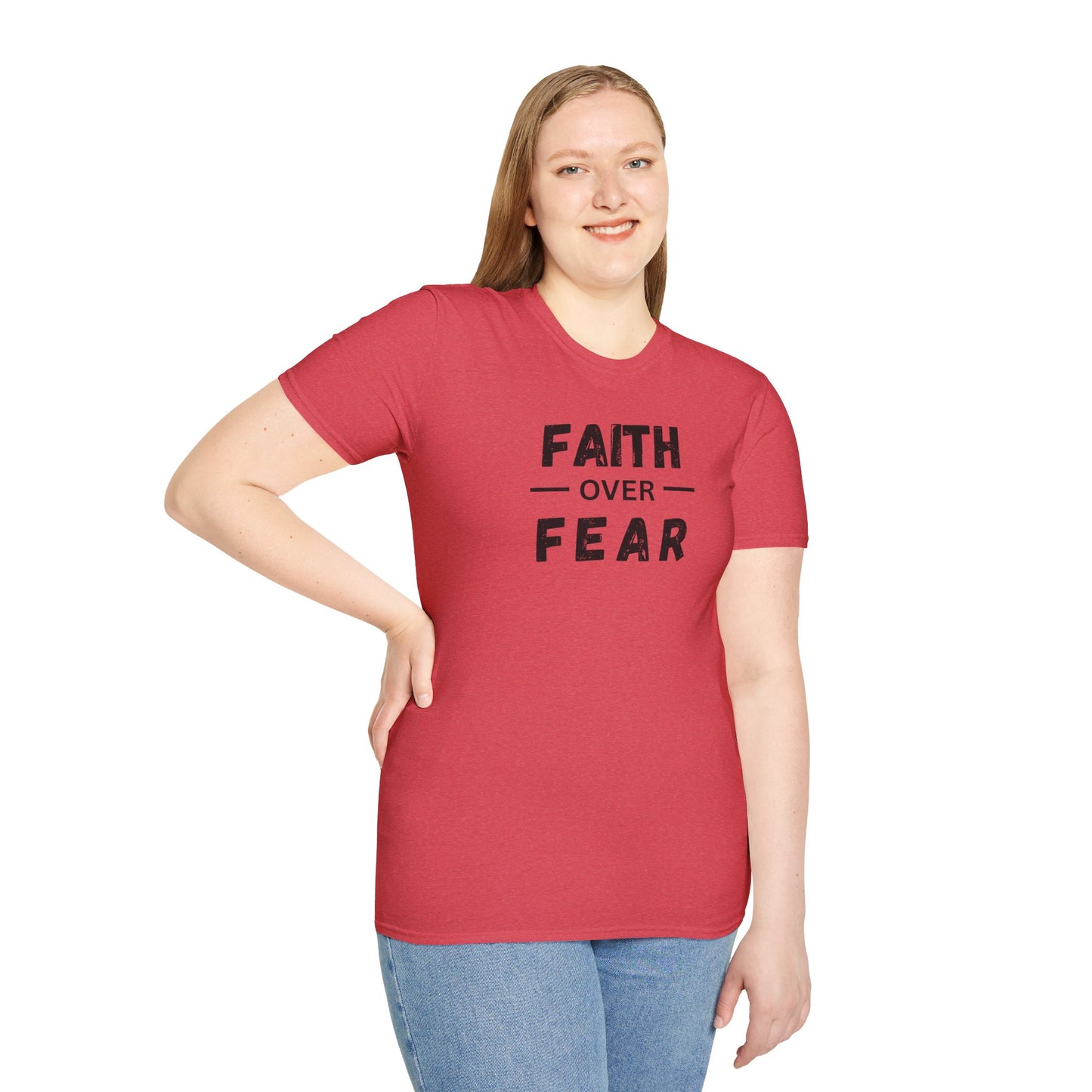 Faith Inspired Unisex T-Shirt - Faith Over Fear Design
