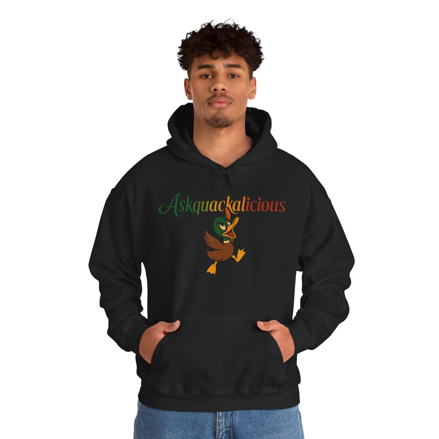 Askquack Quirky Duck Hoodie - Cozy Unisex Sweatshirt for Nature Lovers