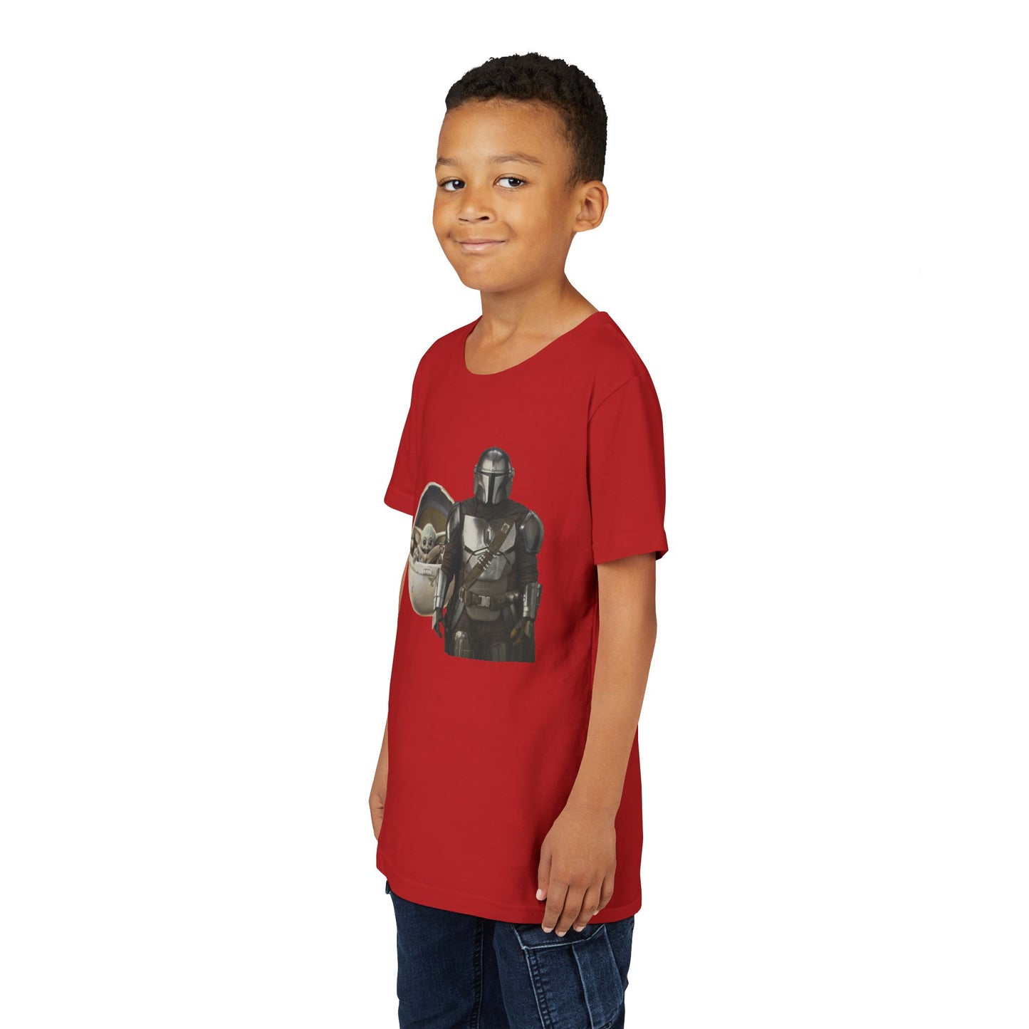 Kids Star Wars Inspired Youth Tee, Mandalorian T-Shirt, Grogu Shirt, Galaxy Adventure, Kids Summer Outfit, Birthday Gift