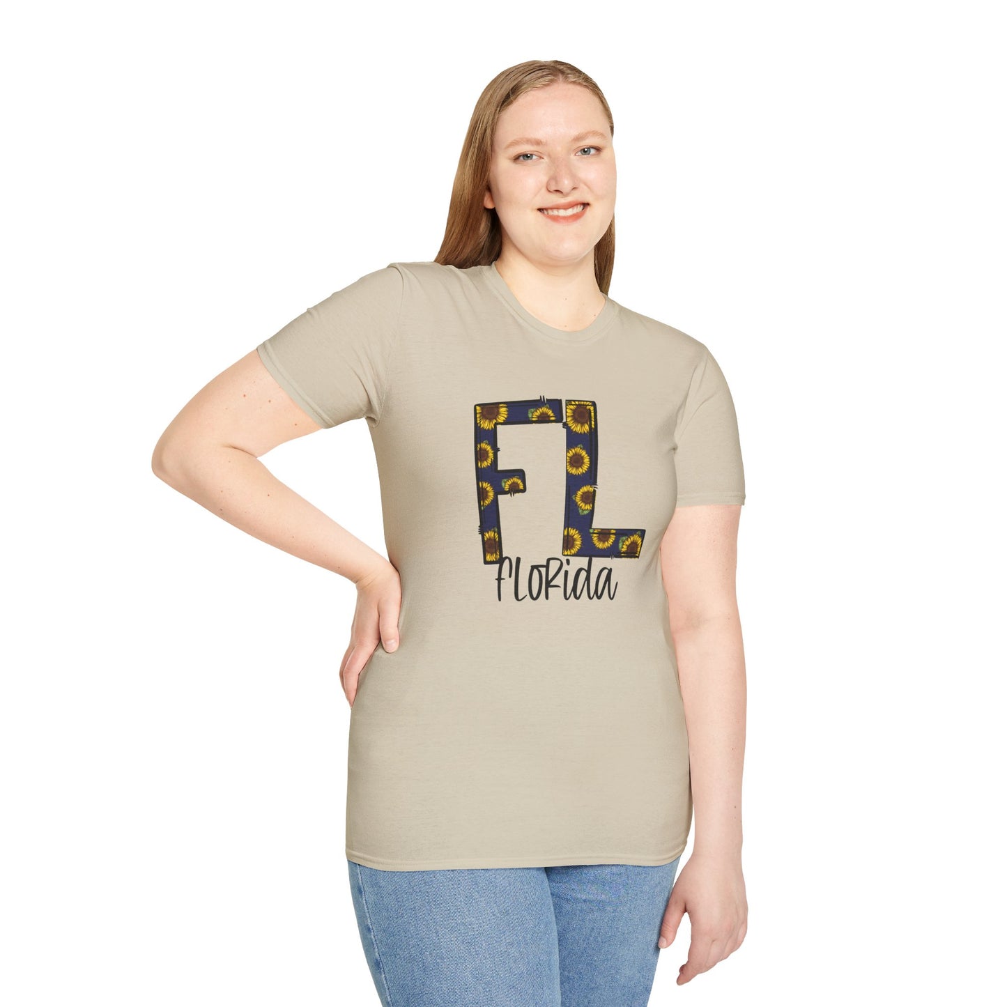 Florida Sunshine Unisex Softstyle T-Shirt, Florida T-Shirt, Graphic Tee, Summer Outfit, Gift for Floridians, Vacation Wear