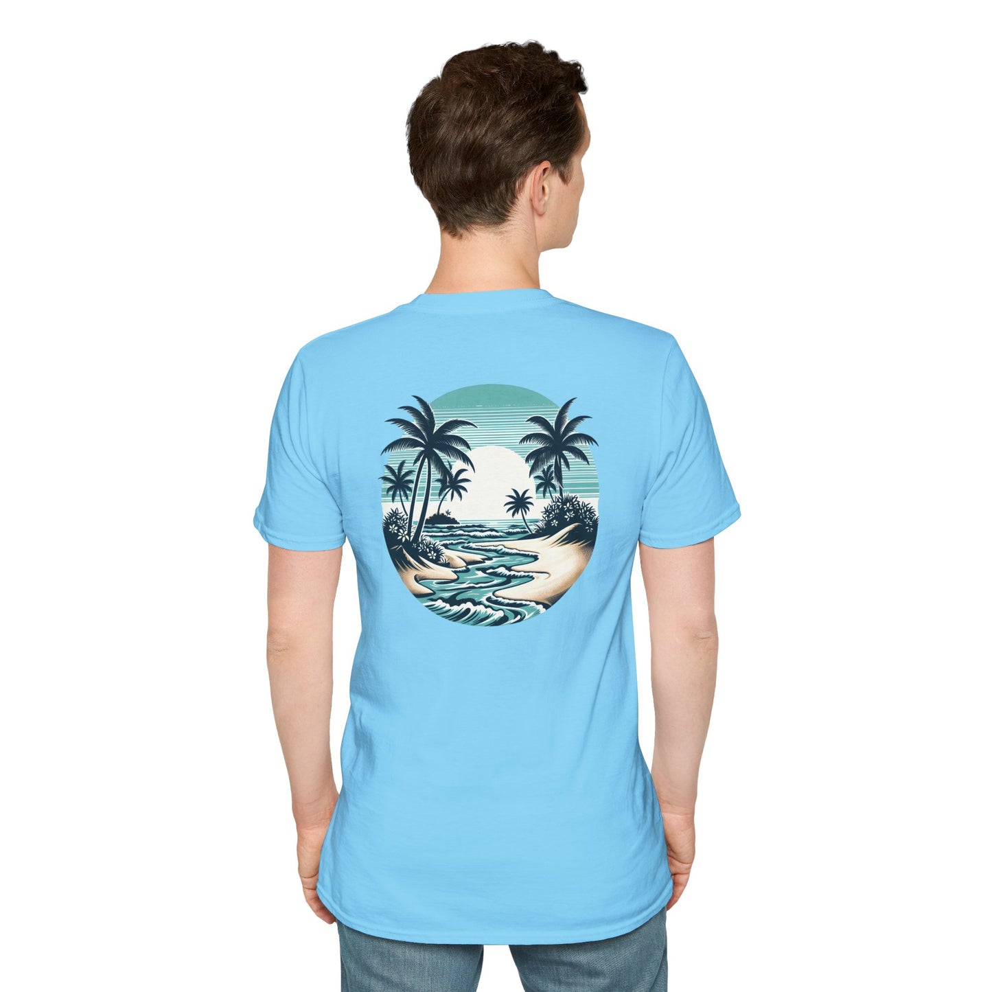 Tropical Vibes T-Shirt - Unisex Softstyle, Beachwear, Summer Fashion, Vacation Tee, Relaxed Fit, Outdoor Events