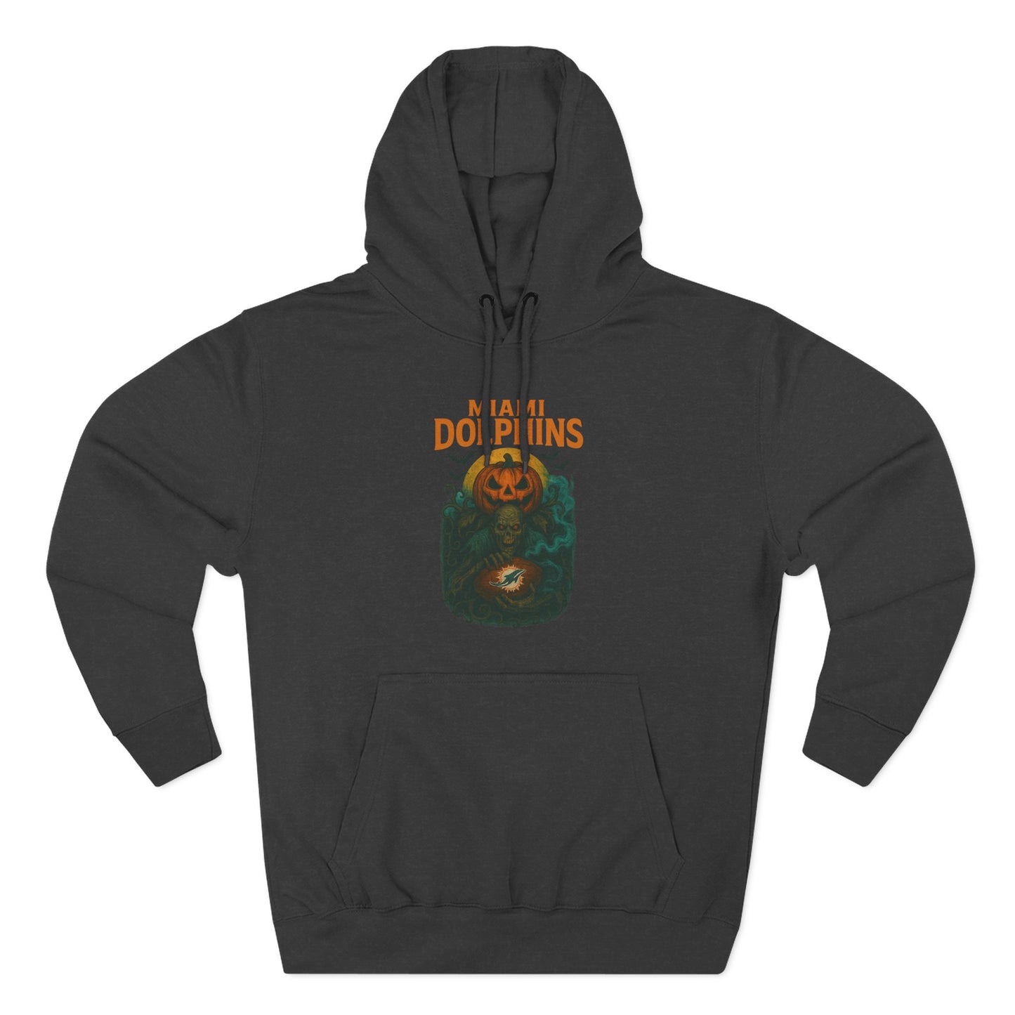 Halloween Cozy Dolphin Fleece Hoodie: Ocean Lovers, Casual Wear, Animal Lovers Gift, Beach Days, Relaxing at Home. Sea Life Graphic