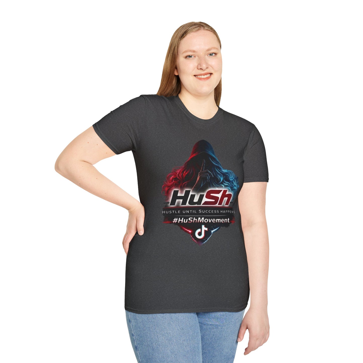 #HuSh Movement feminine Logo T-Shirt | Hustle Until Success Happens