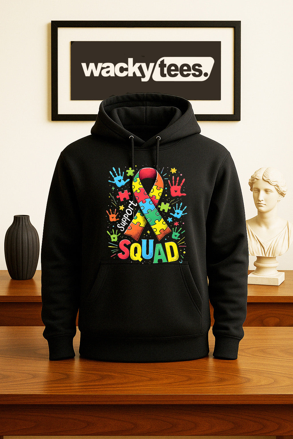 Autism Awareness Support Squad Graphic Tee Shirt