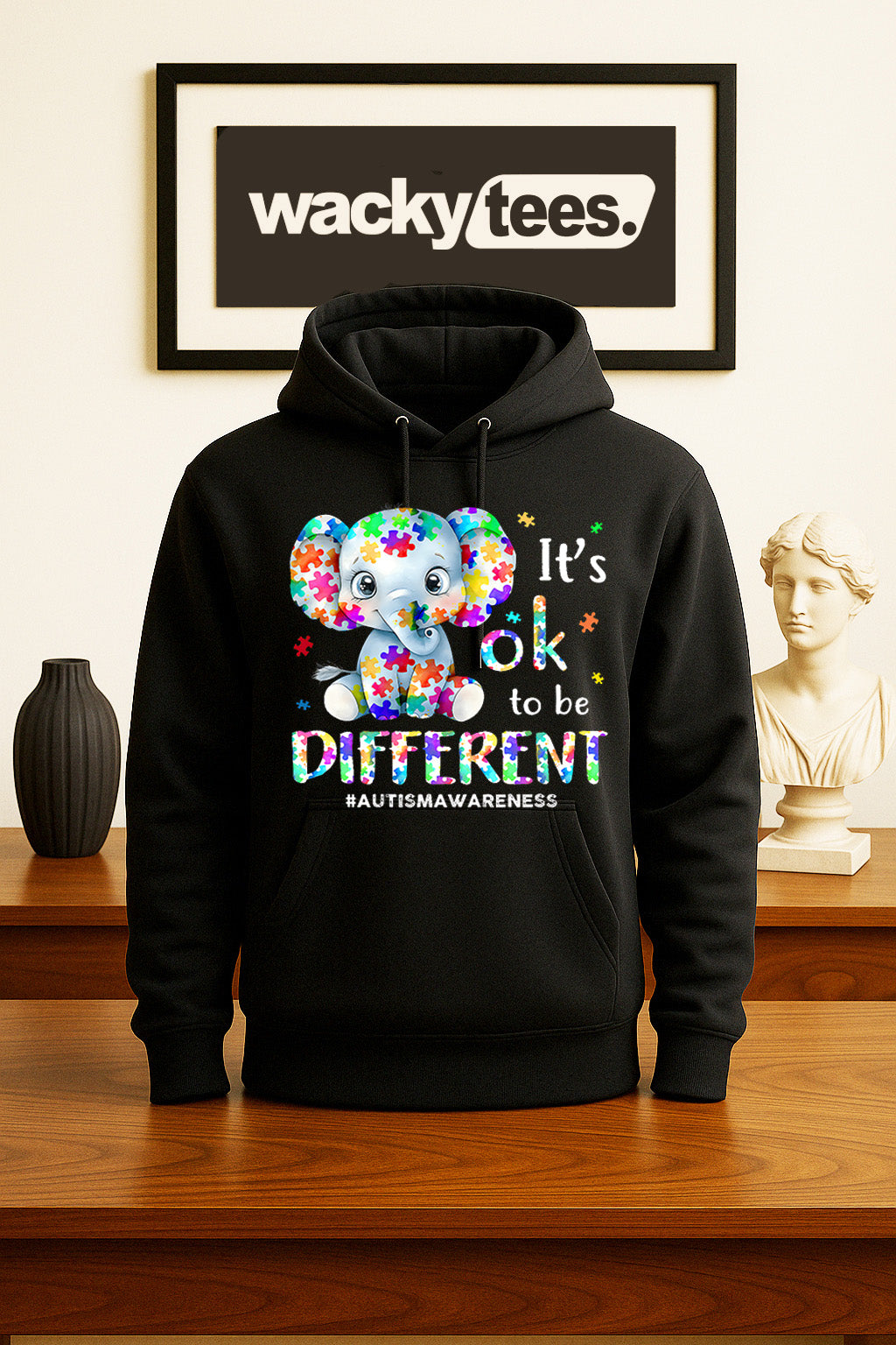 Its okay to be Different Elephant Autism Awareness Graphic Tee Shirt