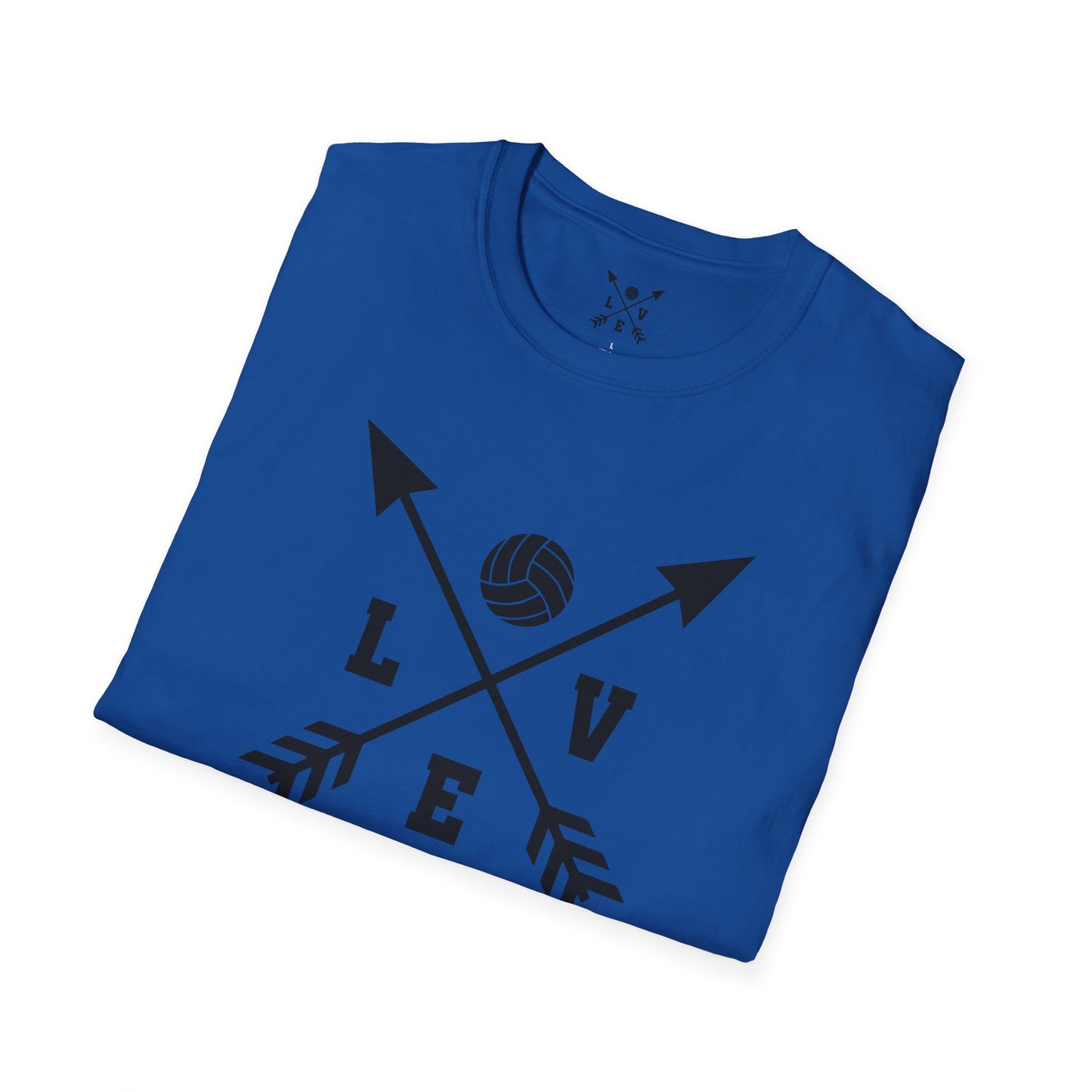 Love Volleyball Unisex T-Shirt | Sporty Tee, Gift for Athletes, Casual Wear, Heart and Arrow Design, Game Day Shirt