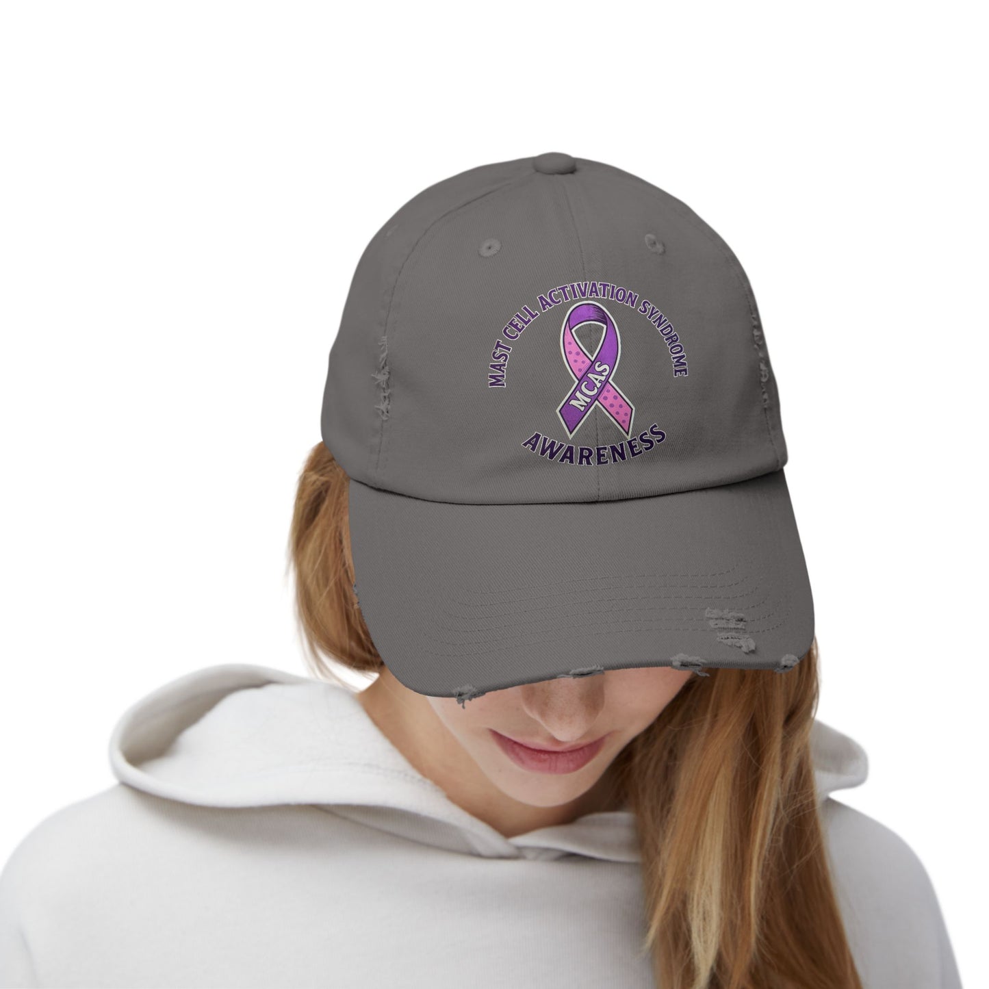 Mast Cell Activation Syndrome Unisex Distressed Awareness Hat