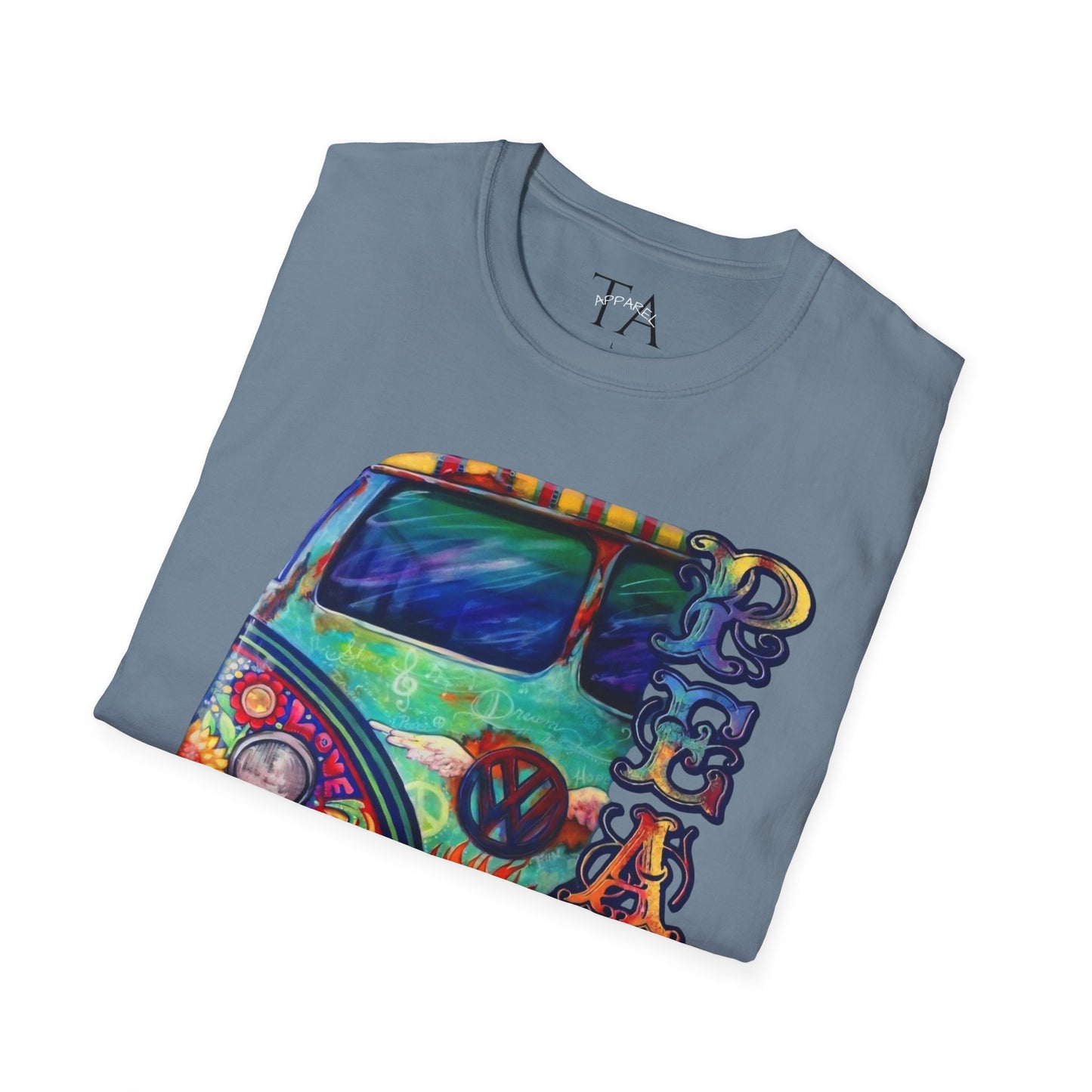 VW Groovy Peace & Love Retro Festival Shirt Tie-Dye T-Shirt