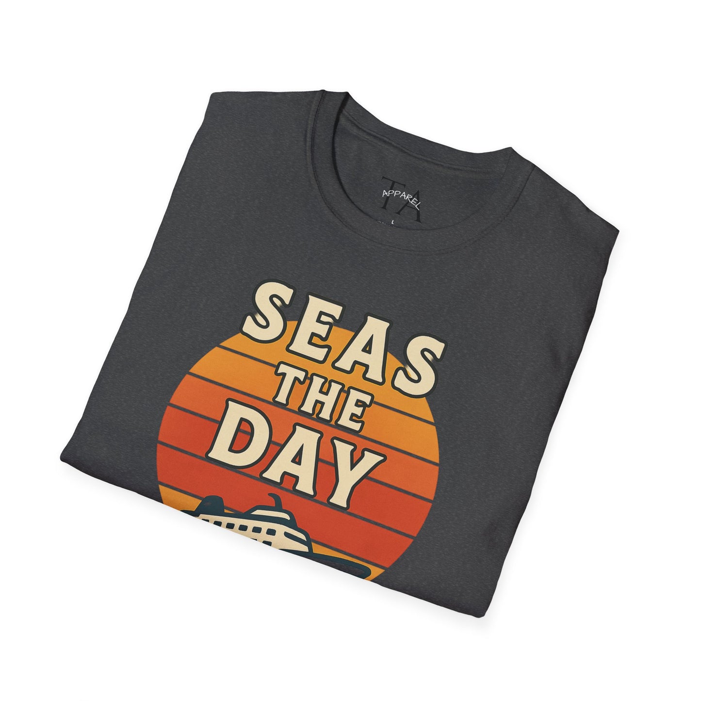 Seas the Day Unisex T-Shirt, Vintage Cruise Tee, Nautical Graphic Shirt, Summer Vacation Apparel, Beach Lover Gift