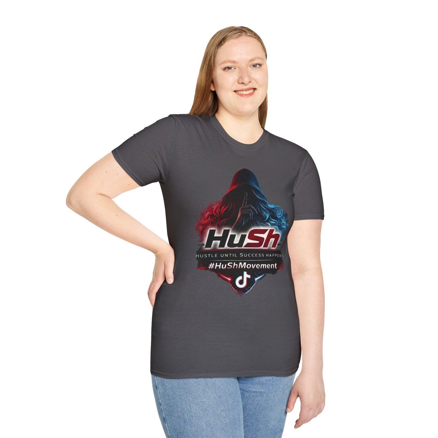 #HuSh Movement feminine Logo T-Shirt | Hustle Until Success Happens