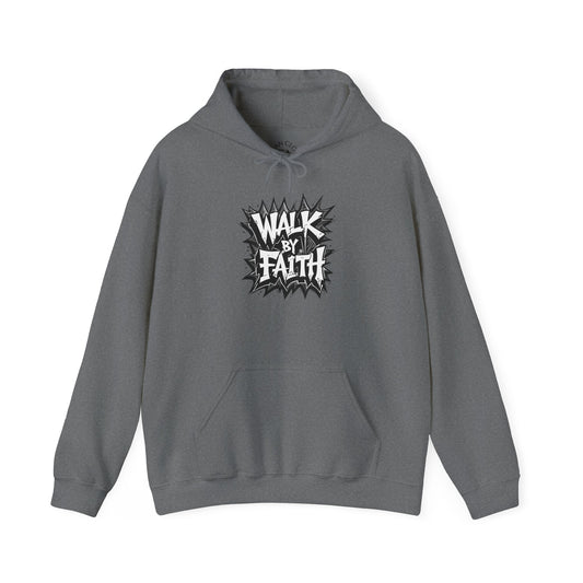 Faith Inspired Unisex Walk by Faith Hoodie - Inspirational Unisex Sweatshirt, Faith Apparel, Cozy Casual Wear, Gift for Believers, Everyday Comfort