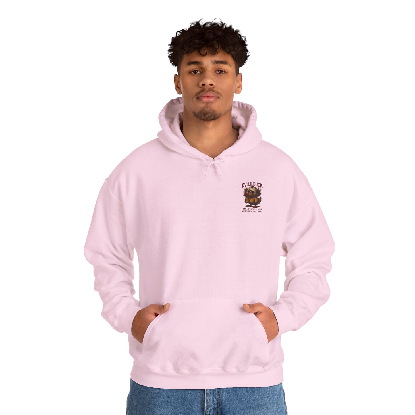 Evllilduck Funny Horror Themed Hoodie - Unisex Sweatshirt for Halloween