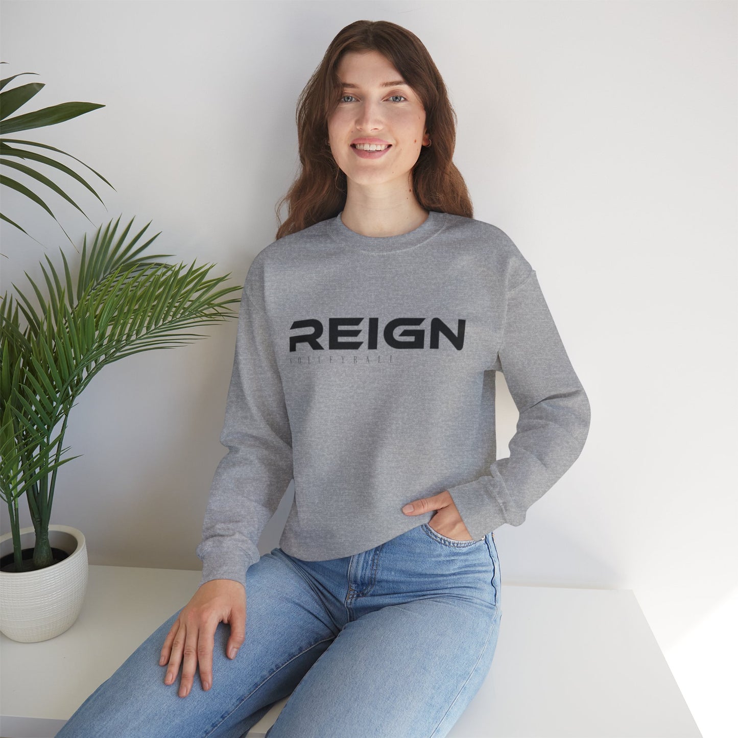 Volleyball - Customizable Volleyball Design Sweatshirt, Parents Fans, Unisex Crewneck Jumper, Quality Sports Apparel, Volleyball Gift