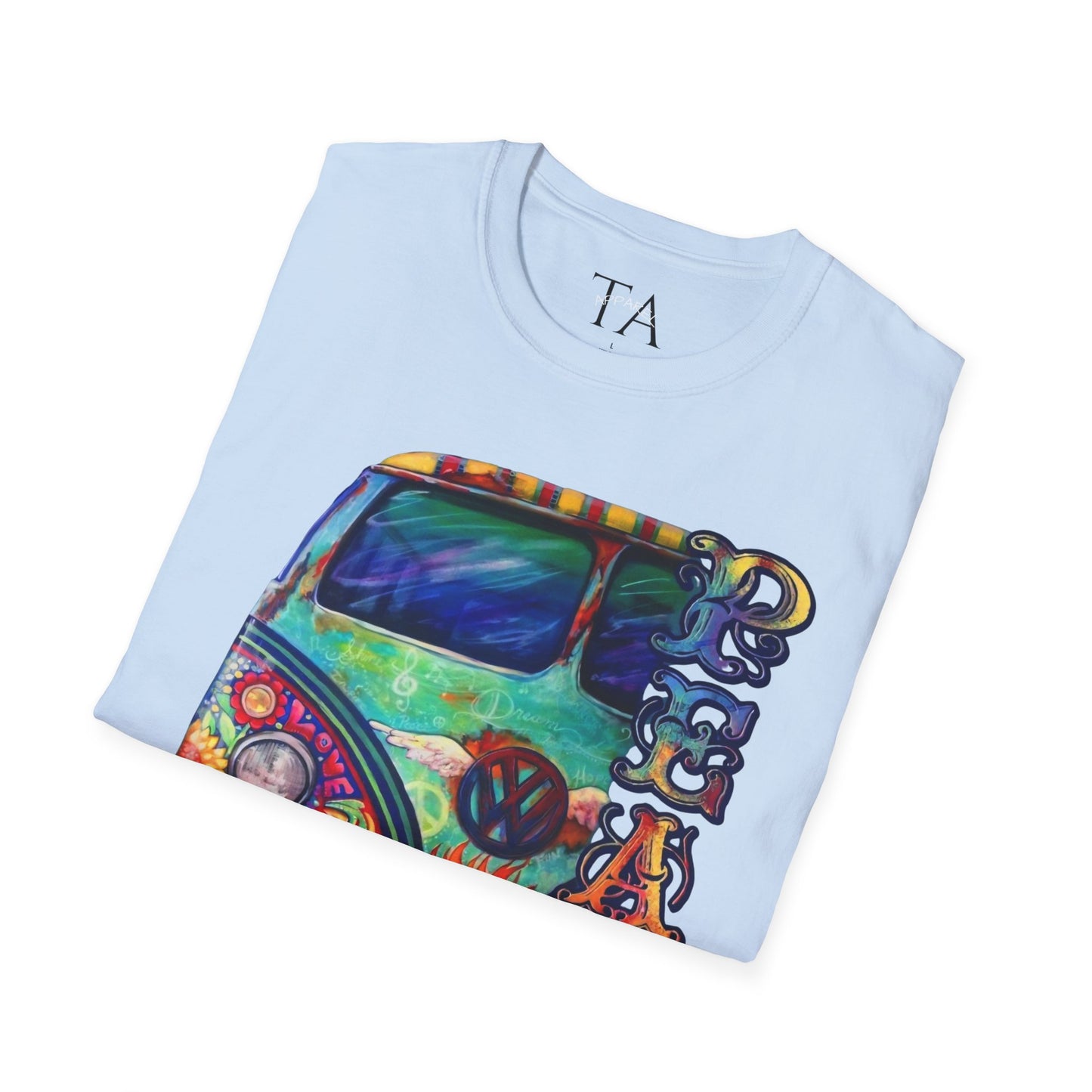 VW Groovy Peace & Love Retro Festival Shirt Tie-Dye T-Shirt