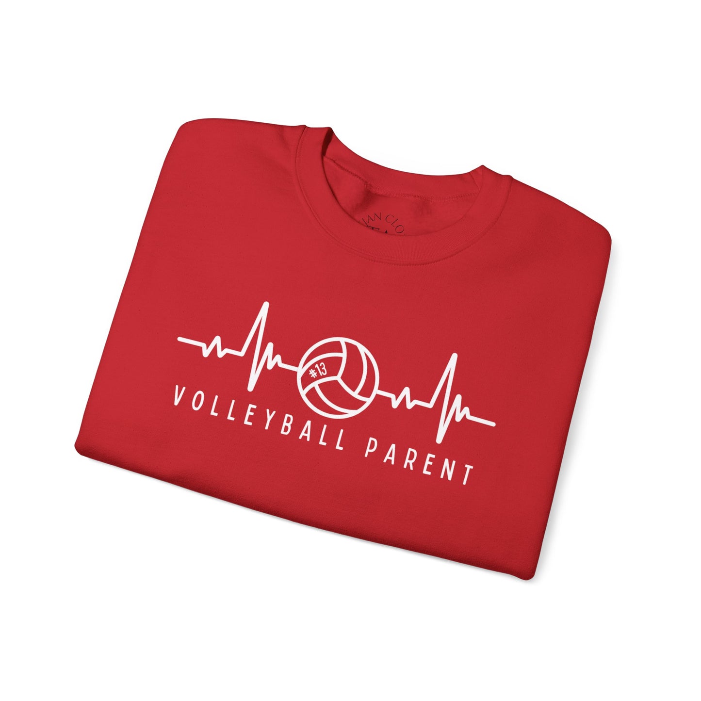 Volleyball Heartbeat Crewneck Sweatshirt #13, Quality Sweatshirt, Parent Gift, Volleyball Fan Apparel, Sports Lover Top