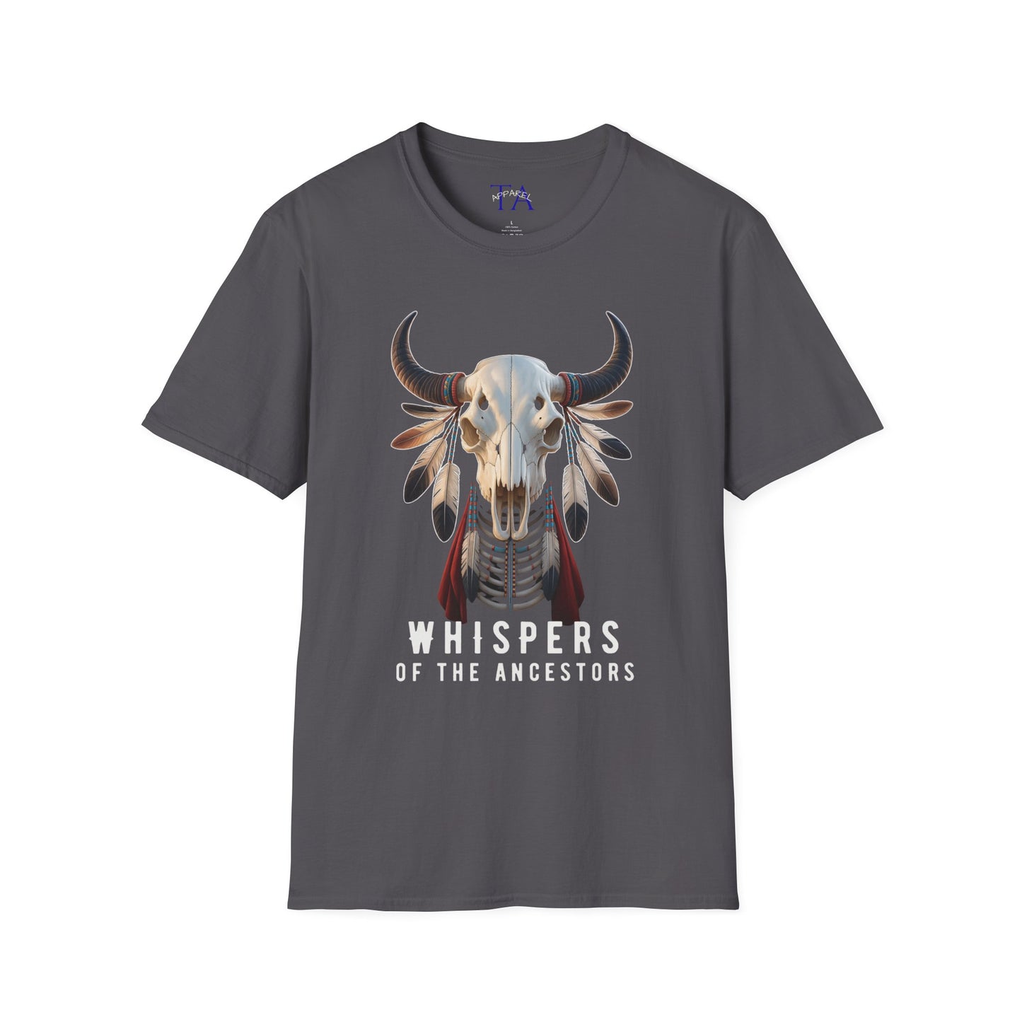 Native American Buffalo Skull T-Shirt - Whispers of the Ancestors