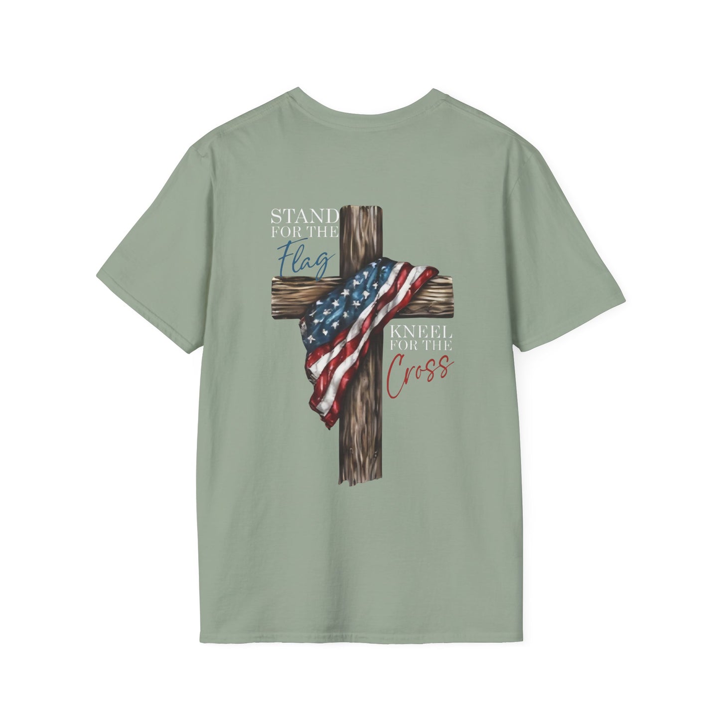Stand for the Flag, Kneel for the Cross - Patriotic Religious T-Shirt, Faith-Based Apparel, Independence Day Outfit, Christian Gift