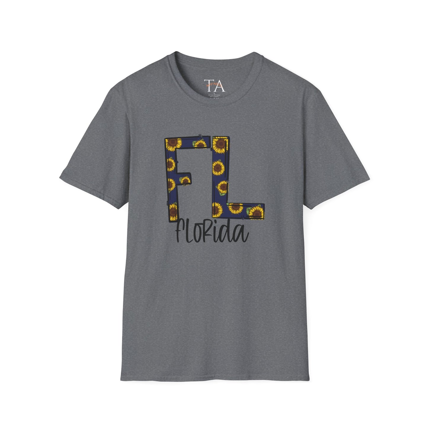 Florida Sunshine Unisex Softstyle T-Shirt, Florida T-Shirt, Graphic Tee, Summer Outfit, Gift for Floridians, Vacation Wear
