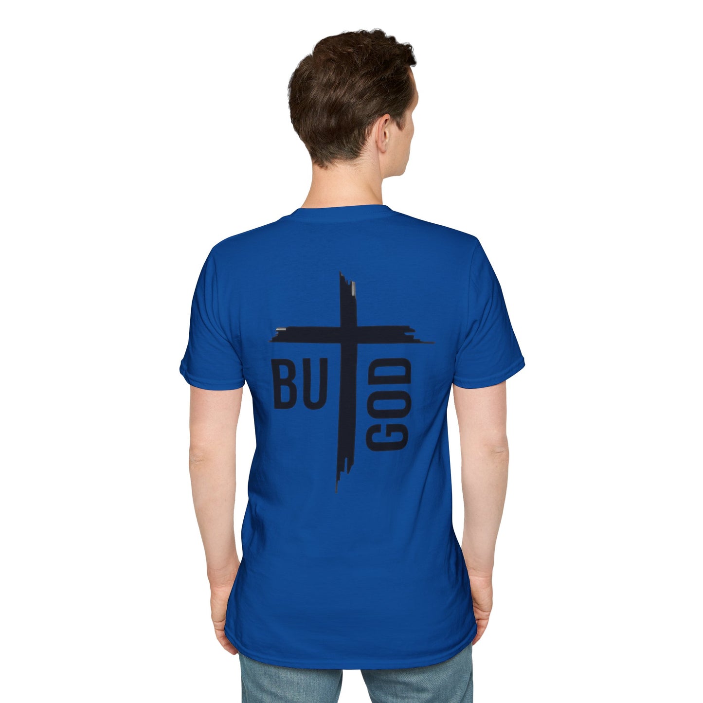 Faith Inspired Unisex Softstyle T-Shirt - 'BUT GOD' - Inspirational Gift for Believers