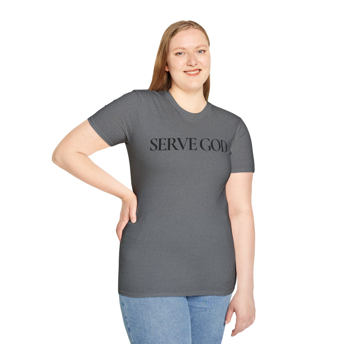 Faith Inspired "Serve God" T-Shirt - Inspirational Faith-Based Christian Gift