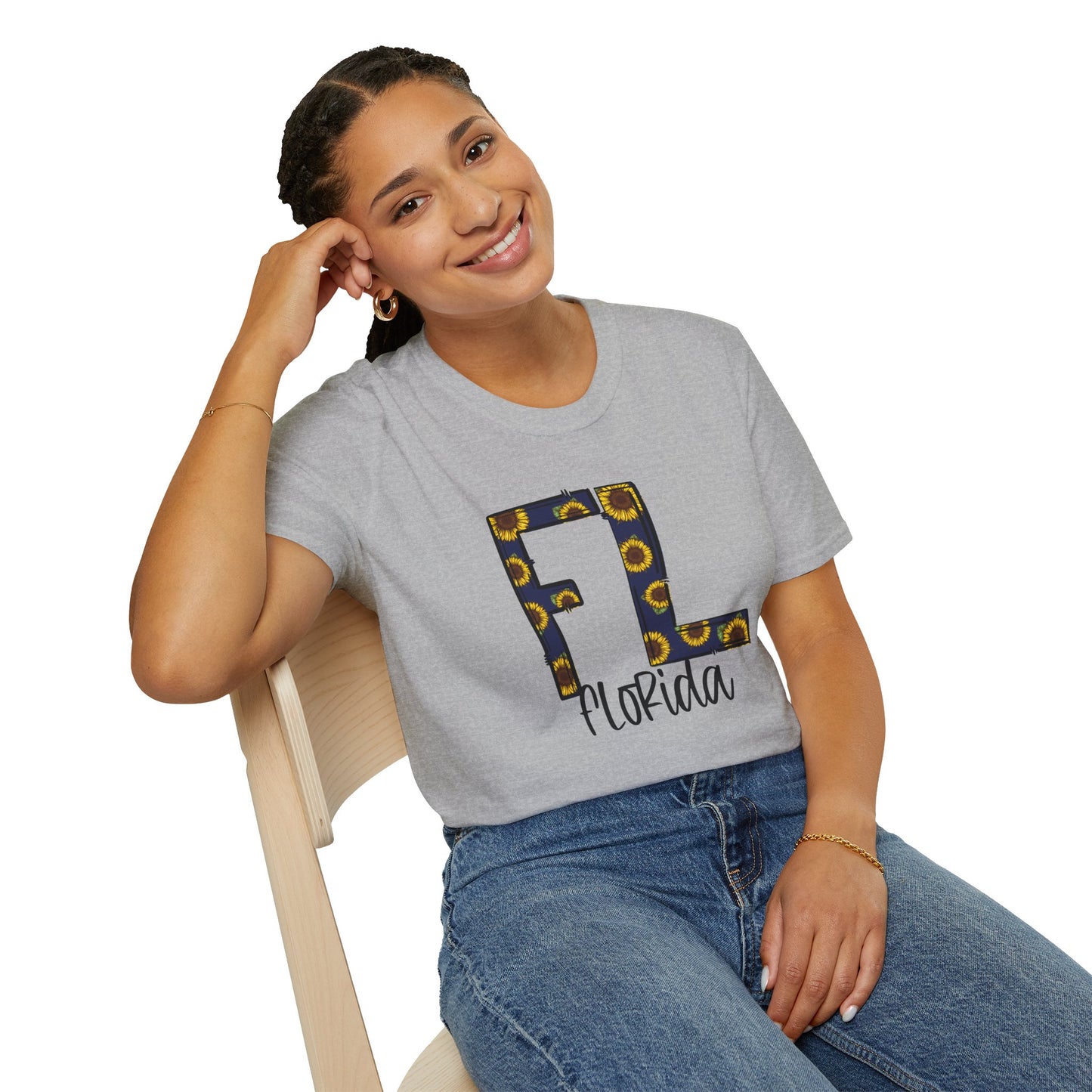 Florida Sunshine Unisex Softstyle T-Shirt, Florida T-Shirt, Graphic Tee, Summer Outfit, Gift for Floridians, Vacation Wear