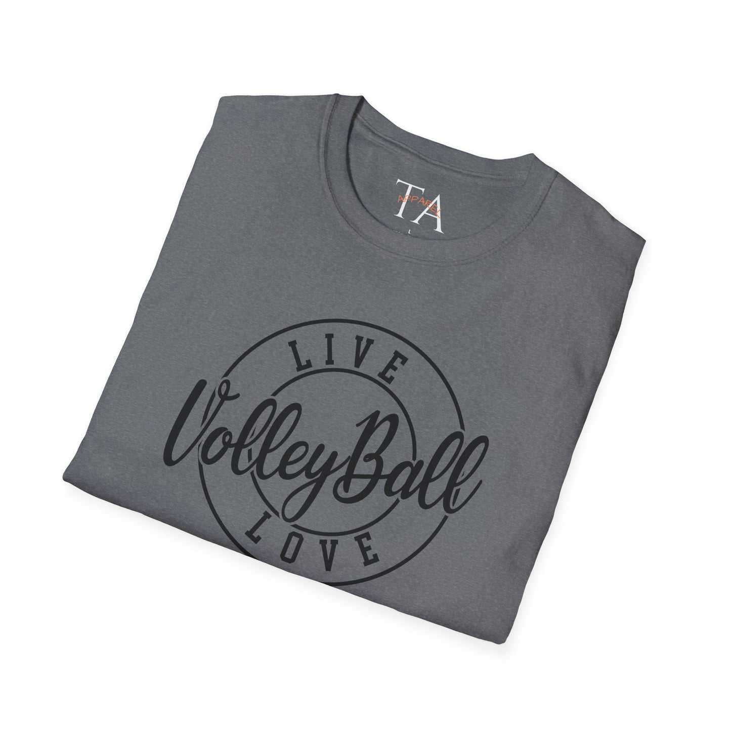 Volleyball Live Love Unisex Softstyle T-Shirt, Sports Tee, Volleyball Gift, Game Day Apparel, Casual Wear, Activewear