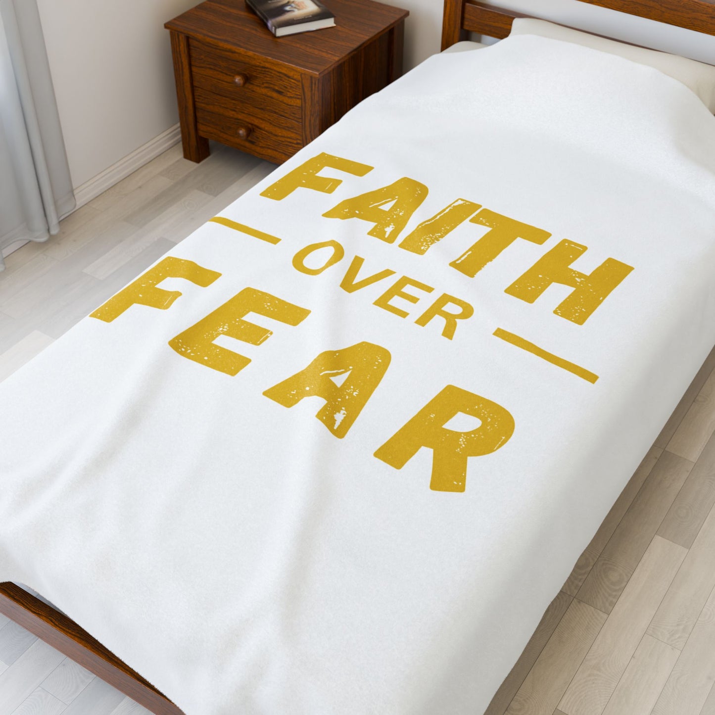 Faith Inspired Faith Over Fear Cozy Velveteen Plush Blanket with Motivational Quote - Perfect for Home Decor, Gifts, and Comfort, Faith over Fear, Inspirational [...]