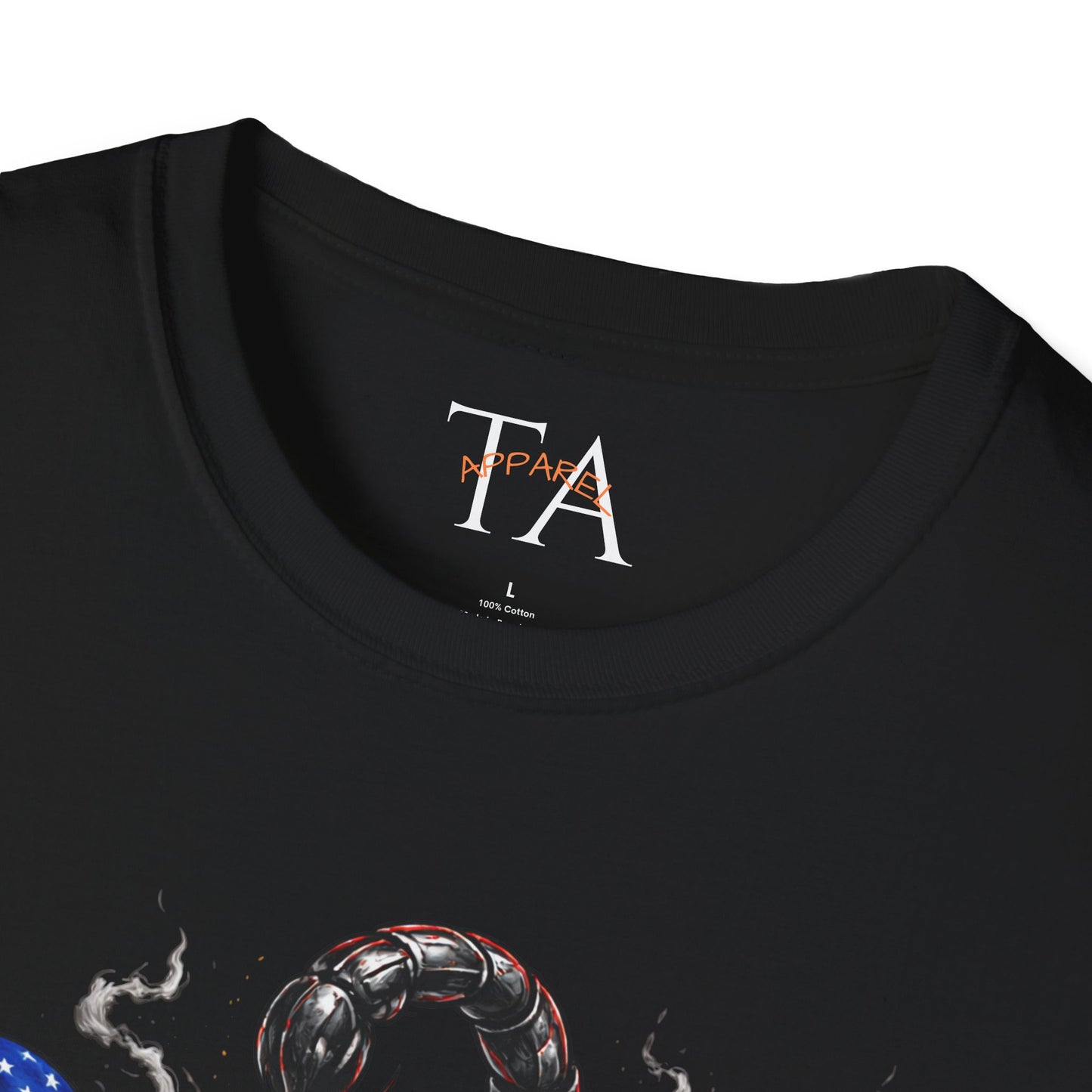 Scorpion design with US UK Flags T-Shirt | Patriotic Skull Tee